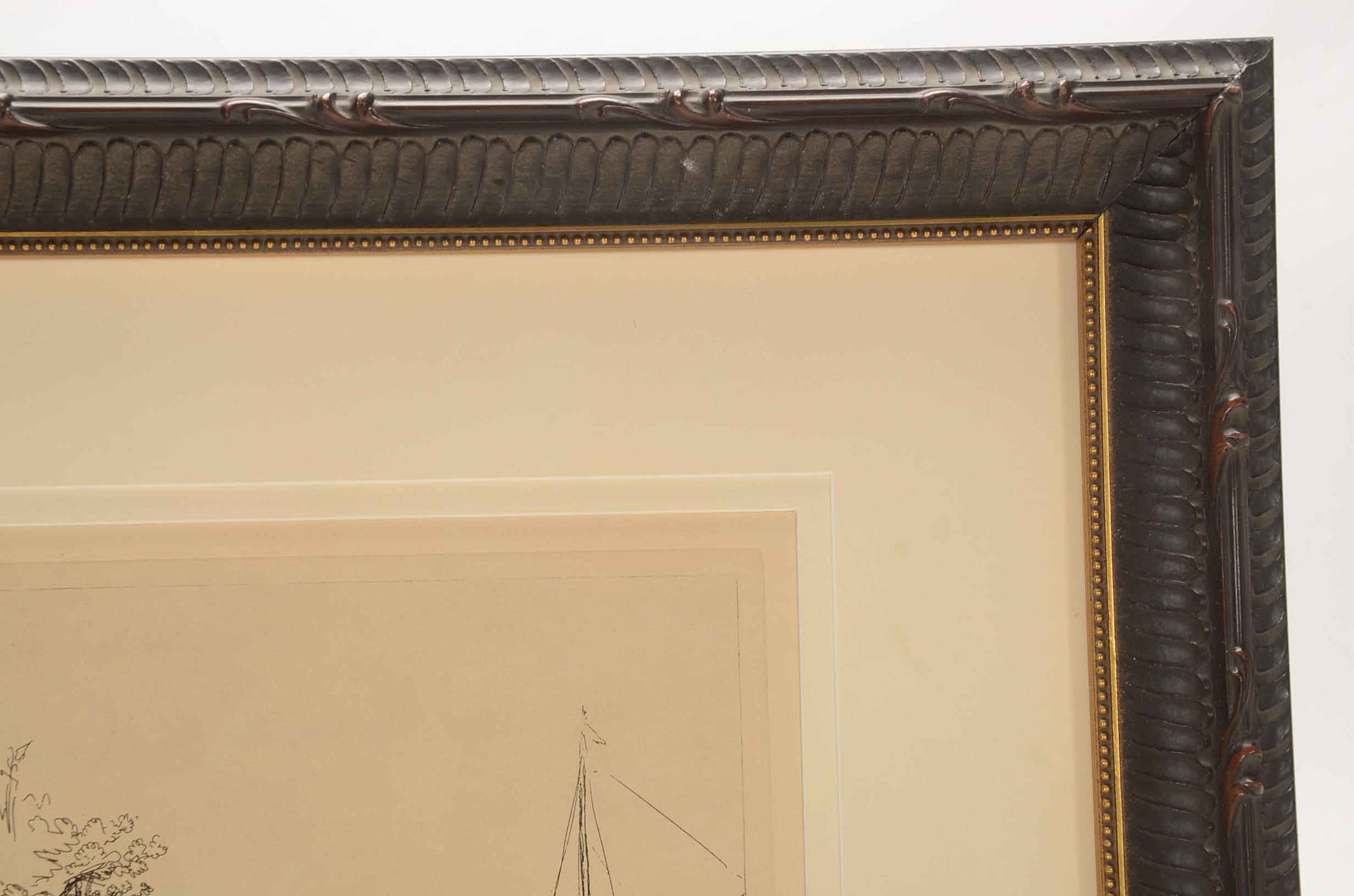 Rembrandt Restrike Engraving "Six's Bridge"