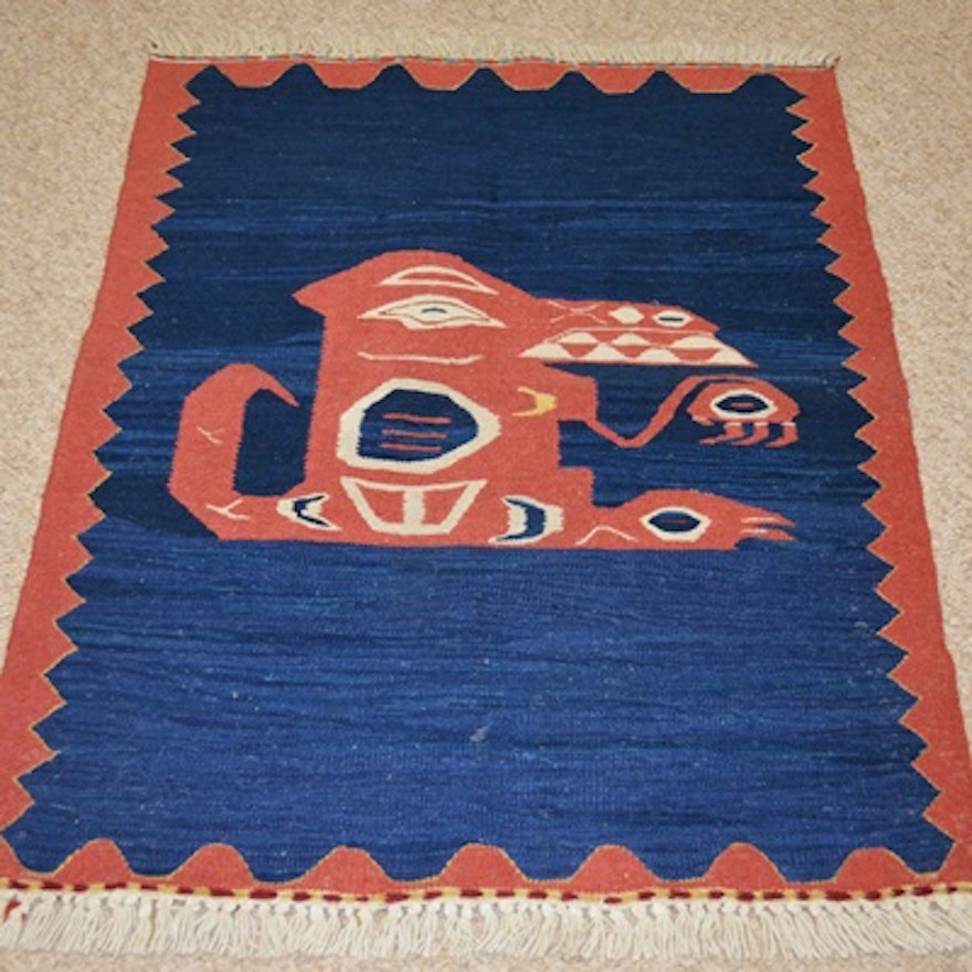 Pacific Northwest Design Woven Wool Area Rug