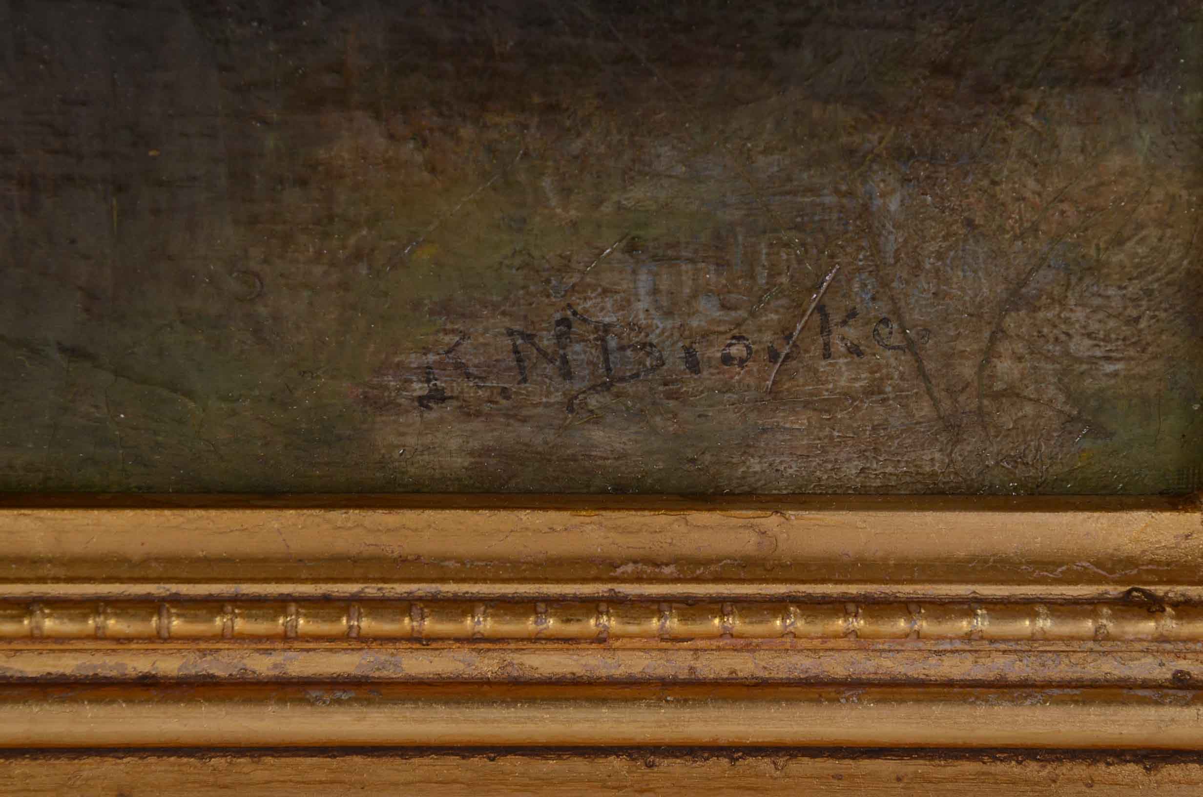 Richard Norris Brooke Oil on Canvas Pastoral Painting