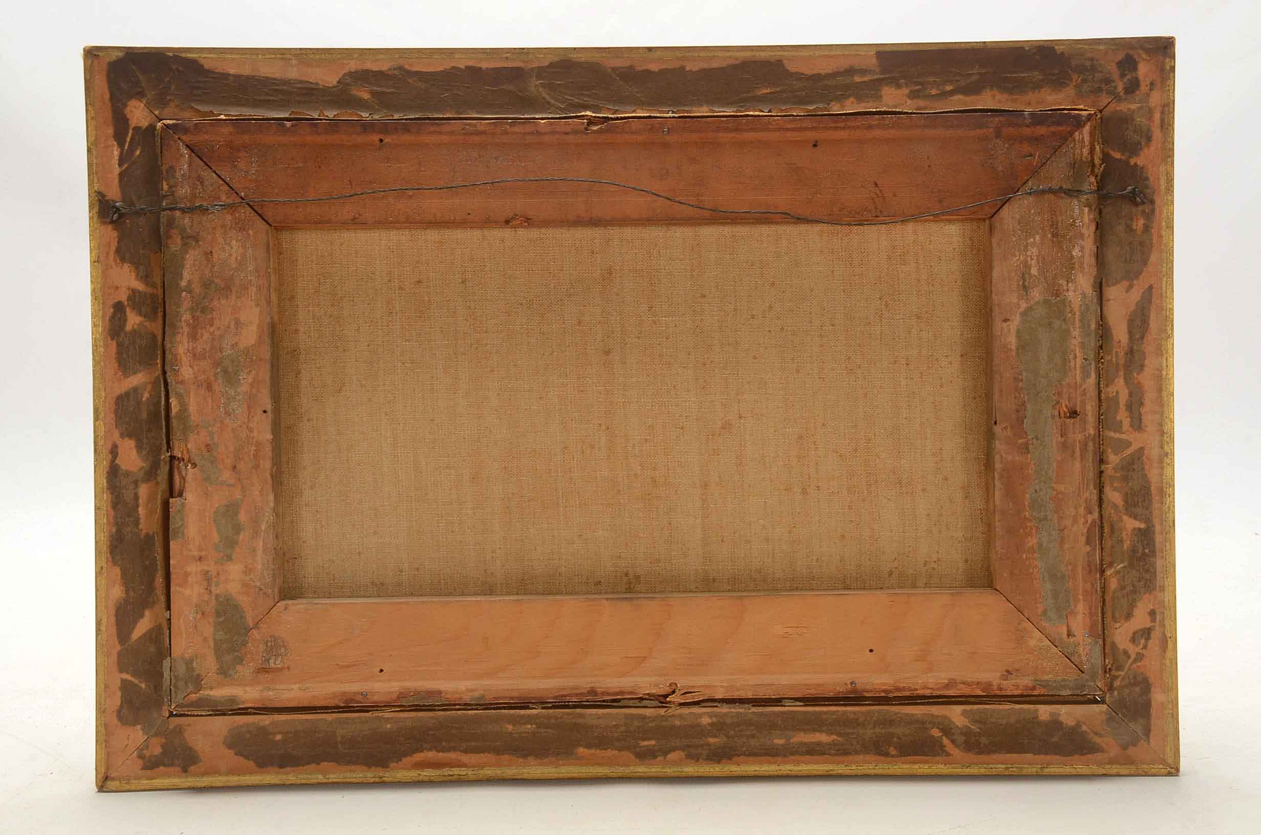 Antique Signed Oil on Canvas Pastoral Painting