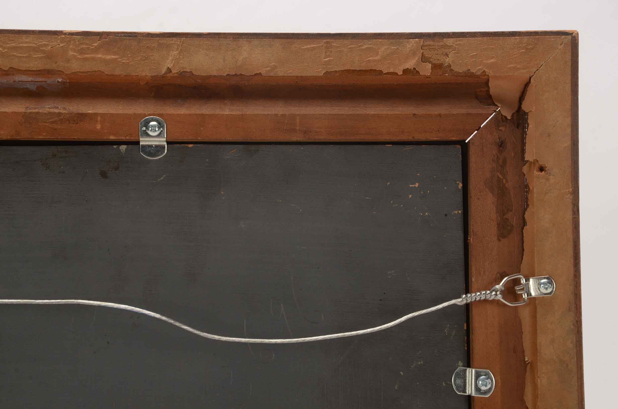 Charles Meurer Oil Painting on Board of Cows in Landscape