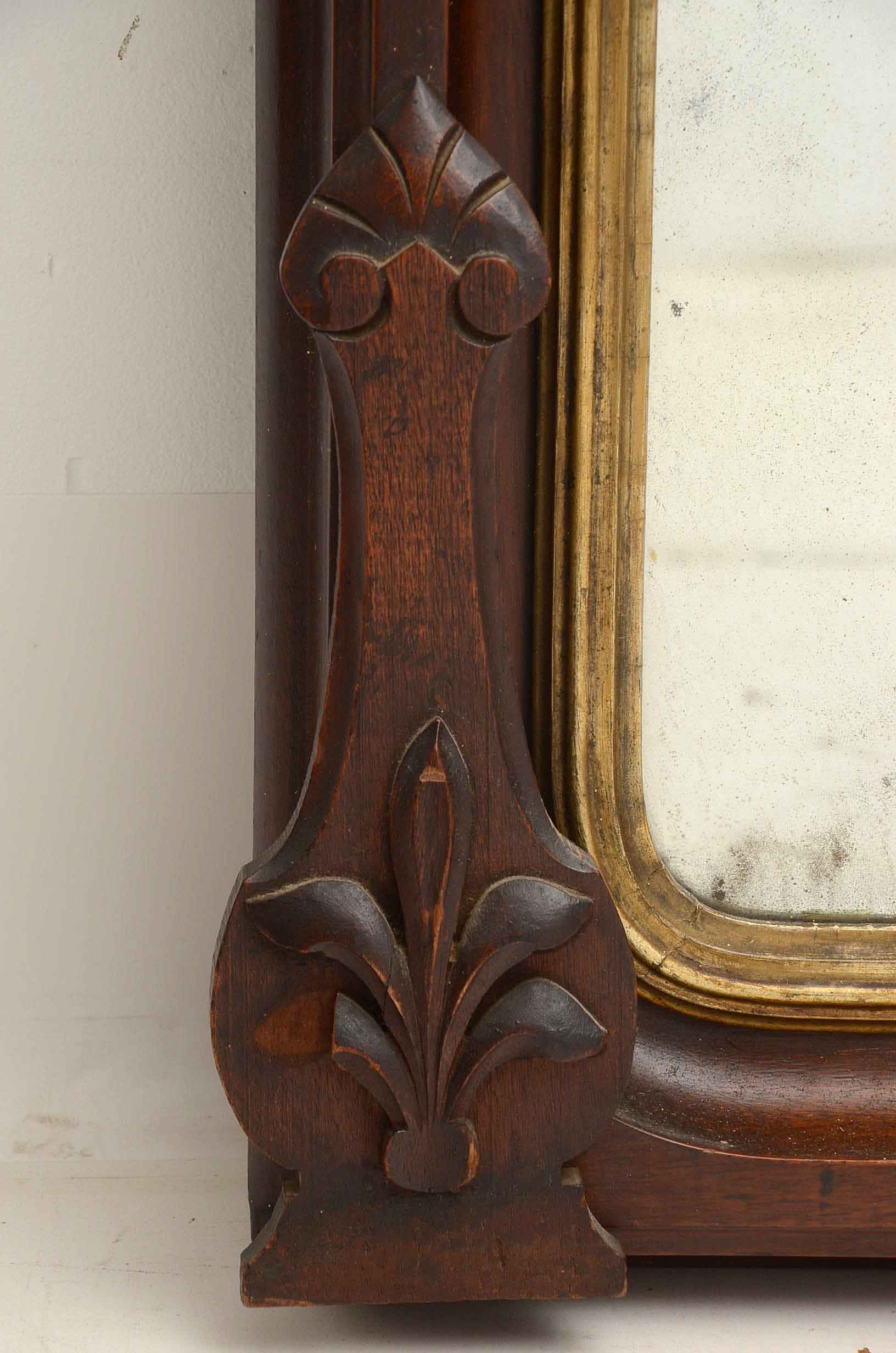 Antique Mahogany Wall Mirror