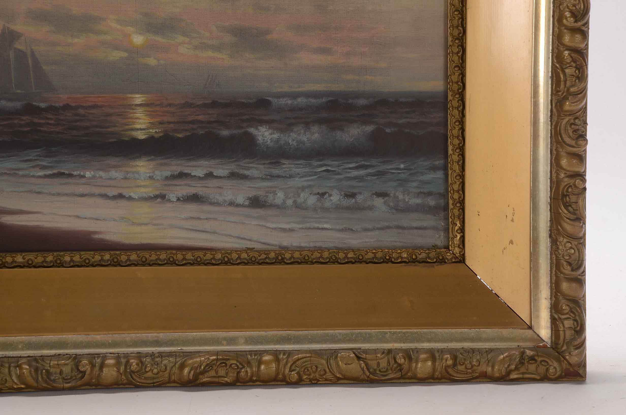 EN Russelle Signed Oil Painting of a Seascape