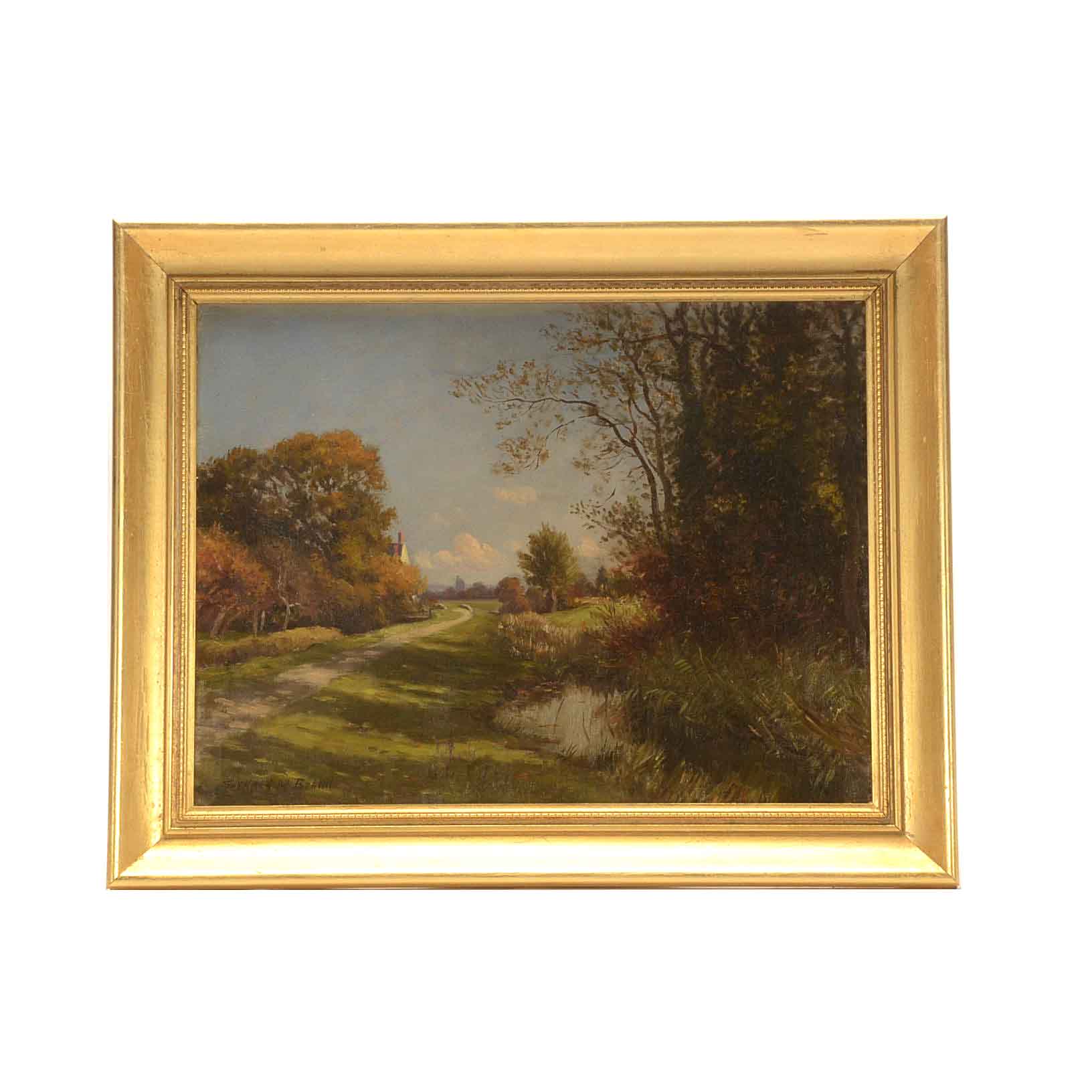 Sydney M. Broad Signed Oil Painting of a Landscape