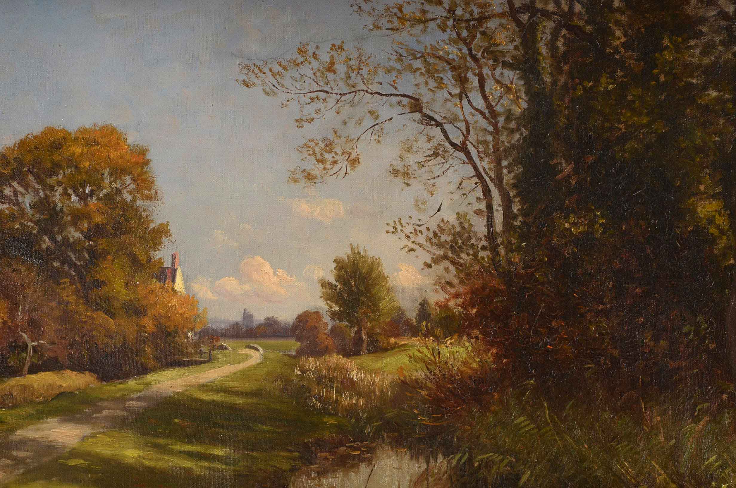 Sydney M. Broad Signed Oil Painting of a Landscape