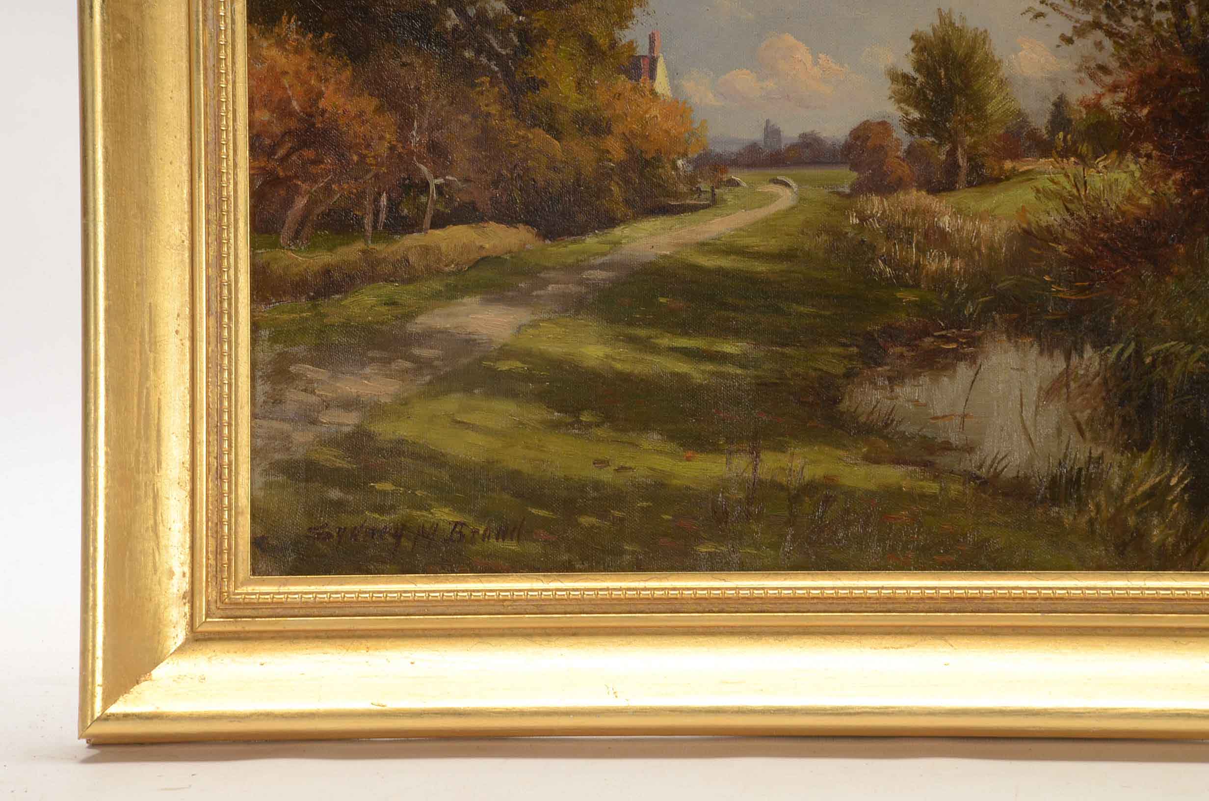 Sydney M. Broad Signed Oil Painting of a Landscape