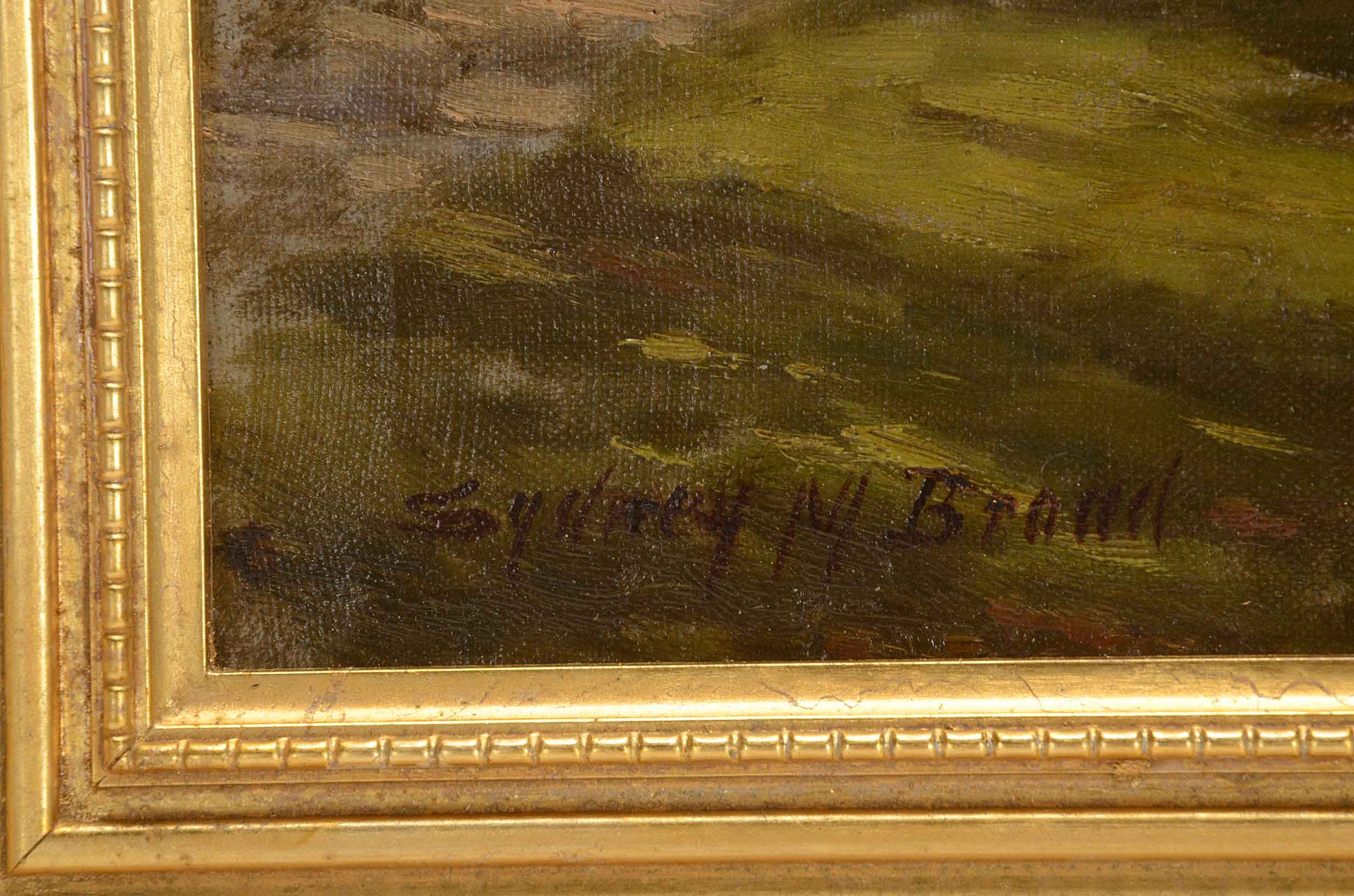 Sydney M. Broad Signed Oil Painting of a Landscape