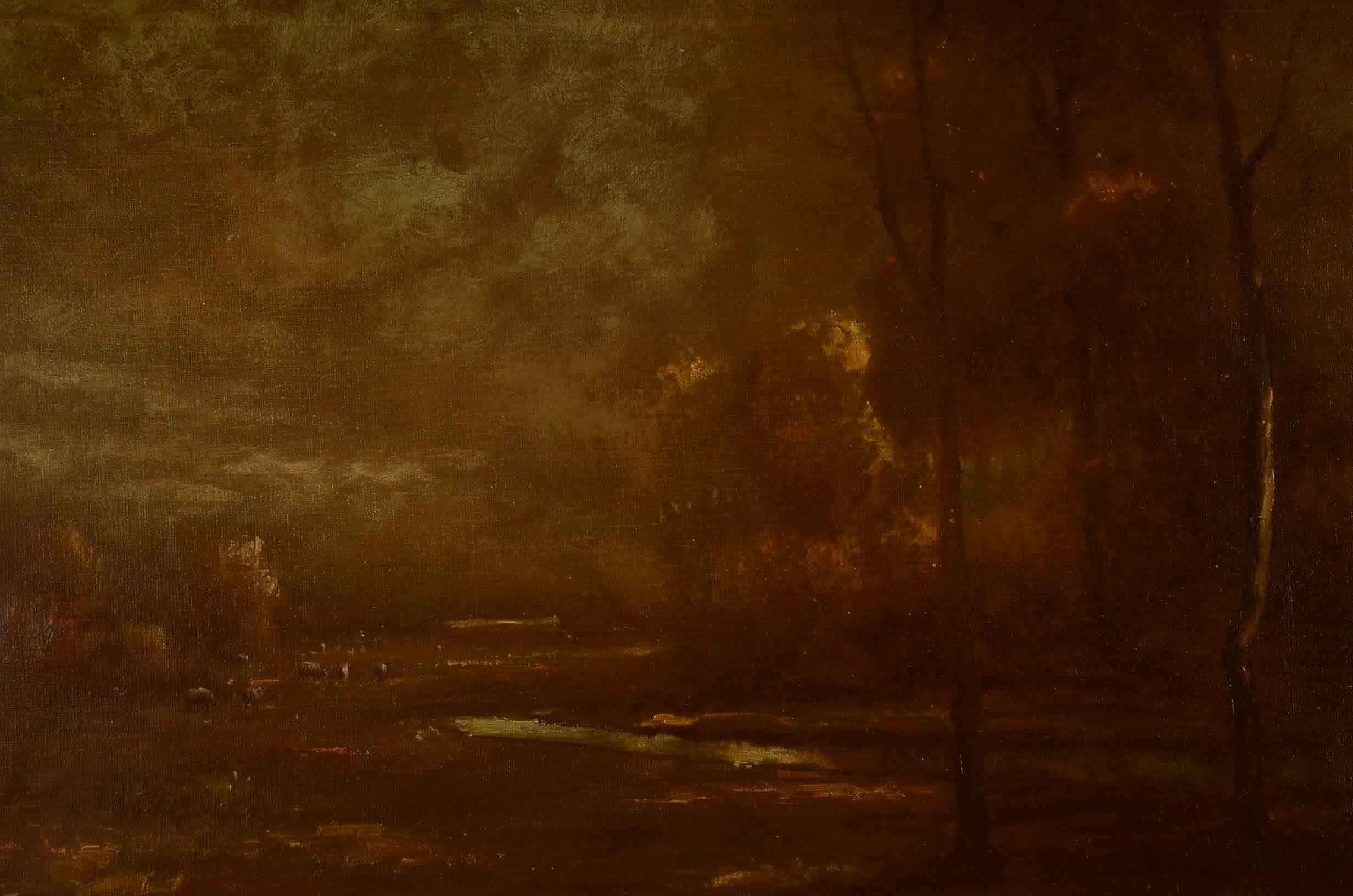 George Fredericks Oil Painting on Canvas "Cows in a Landscape"