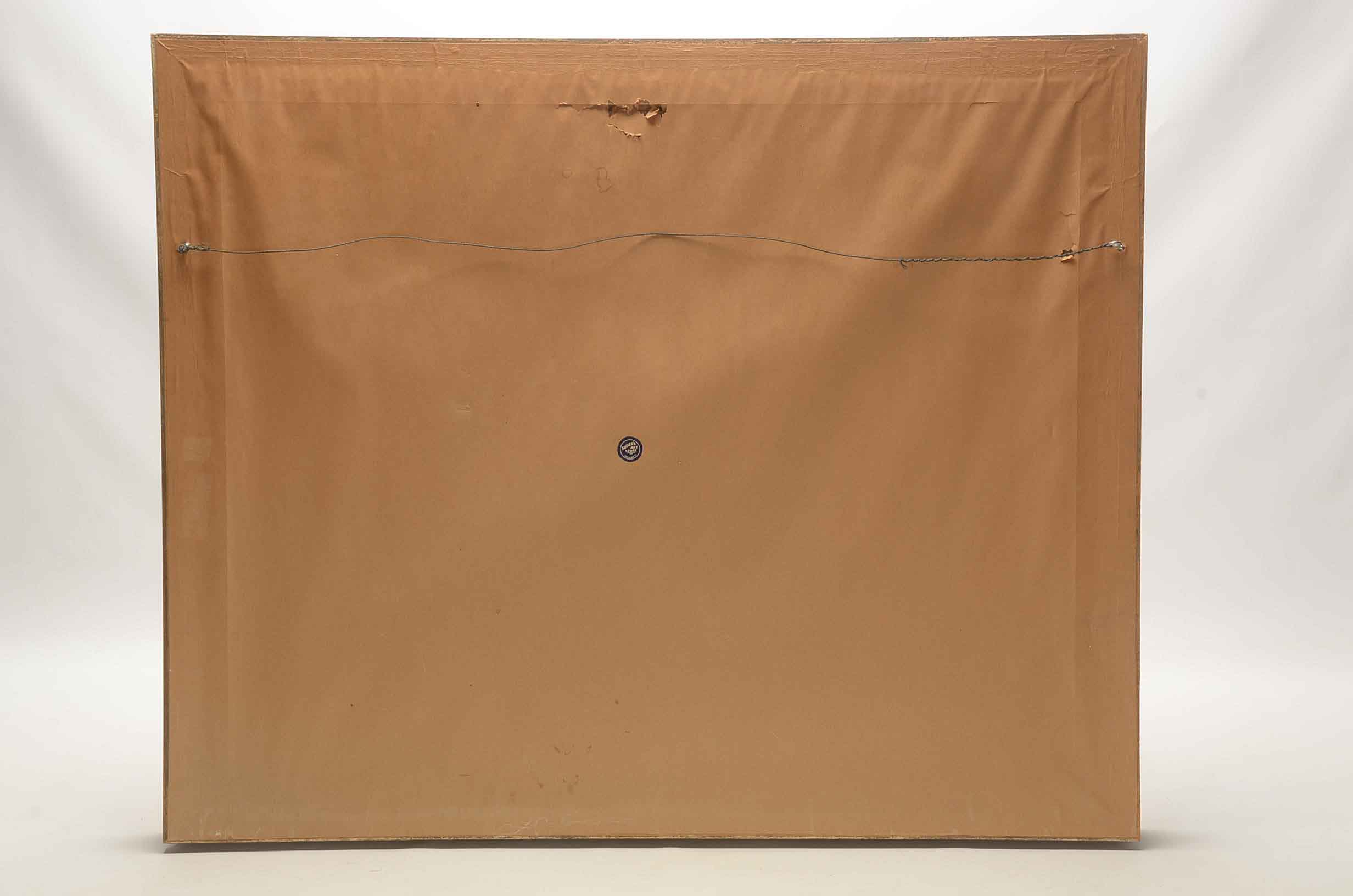 Antique Oil on Canvas Painting of Romantic Landscape