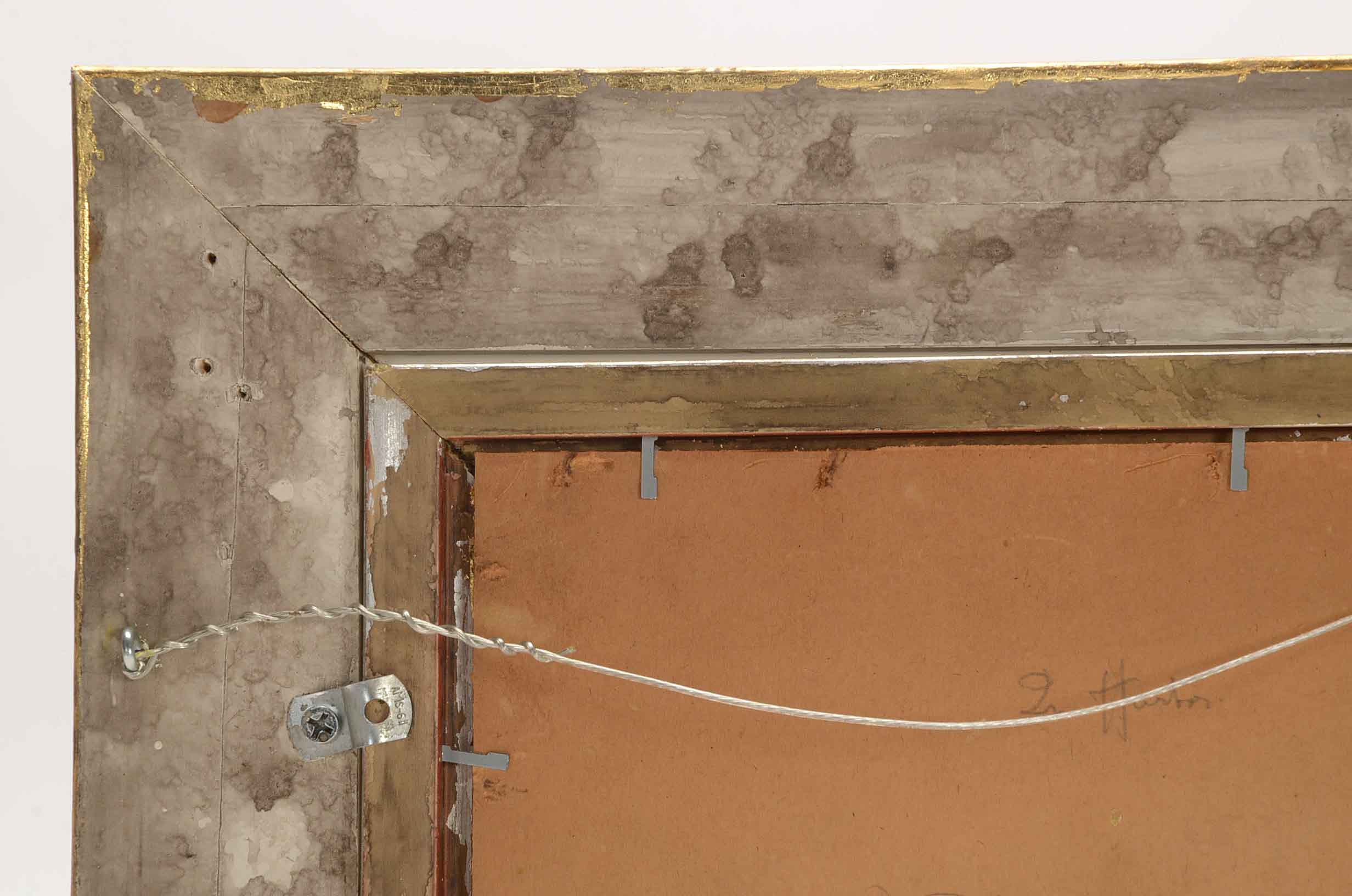 Arthur Diehl Oil Painting on Board of Ships in Harbor