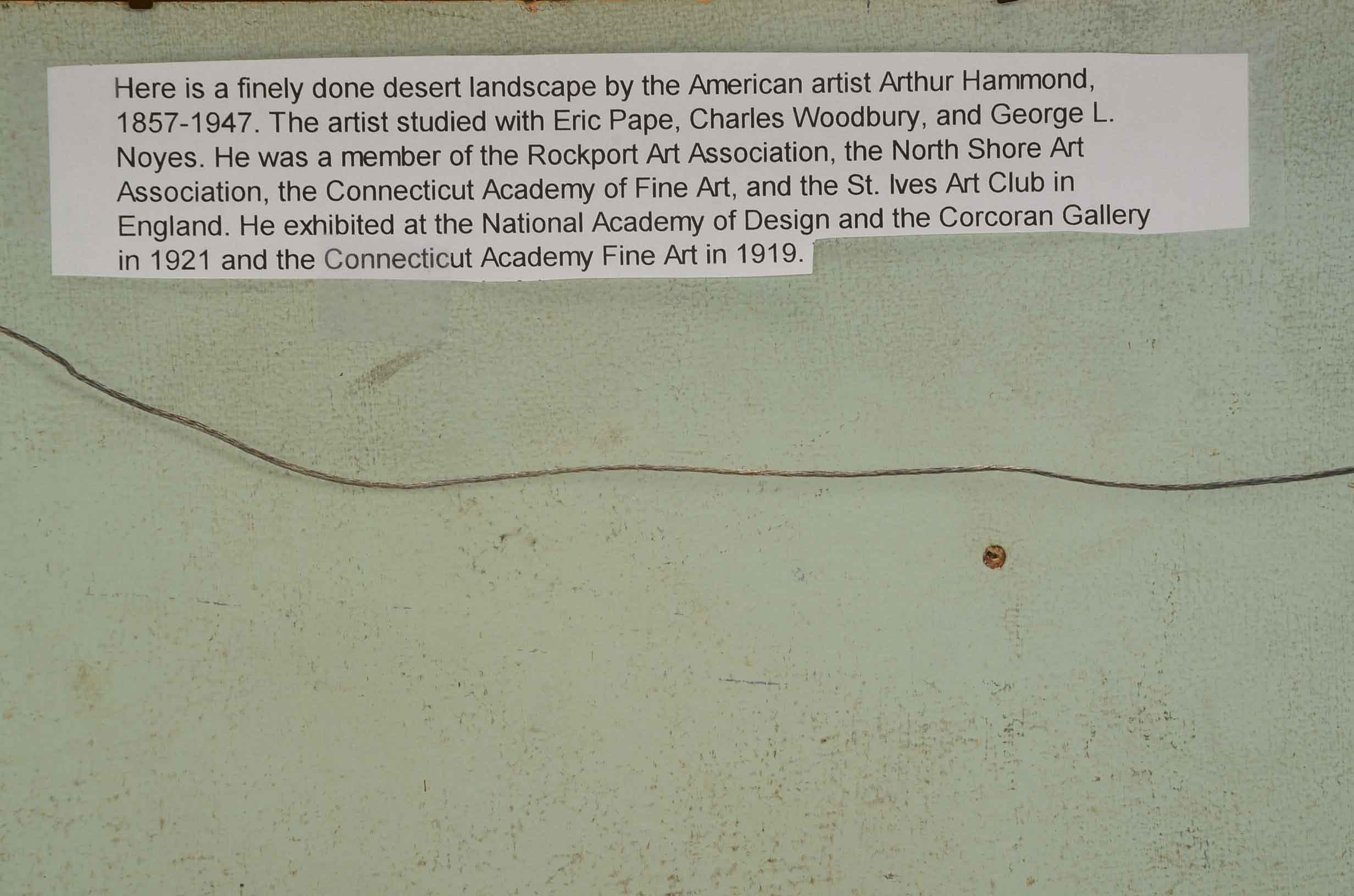 Arthur Hammond Signed Oil Painting of a Landscape