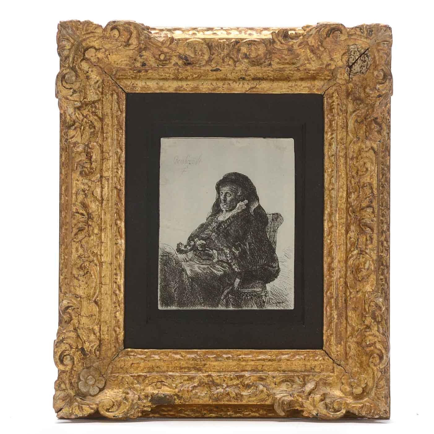 Antique Copy Etching After Rembrandt