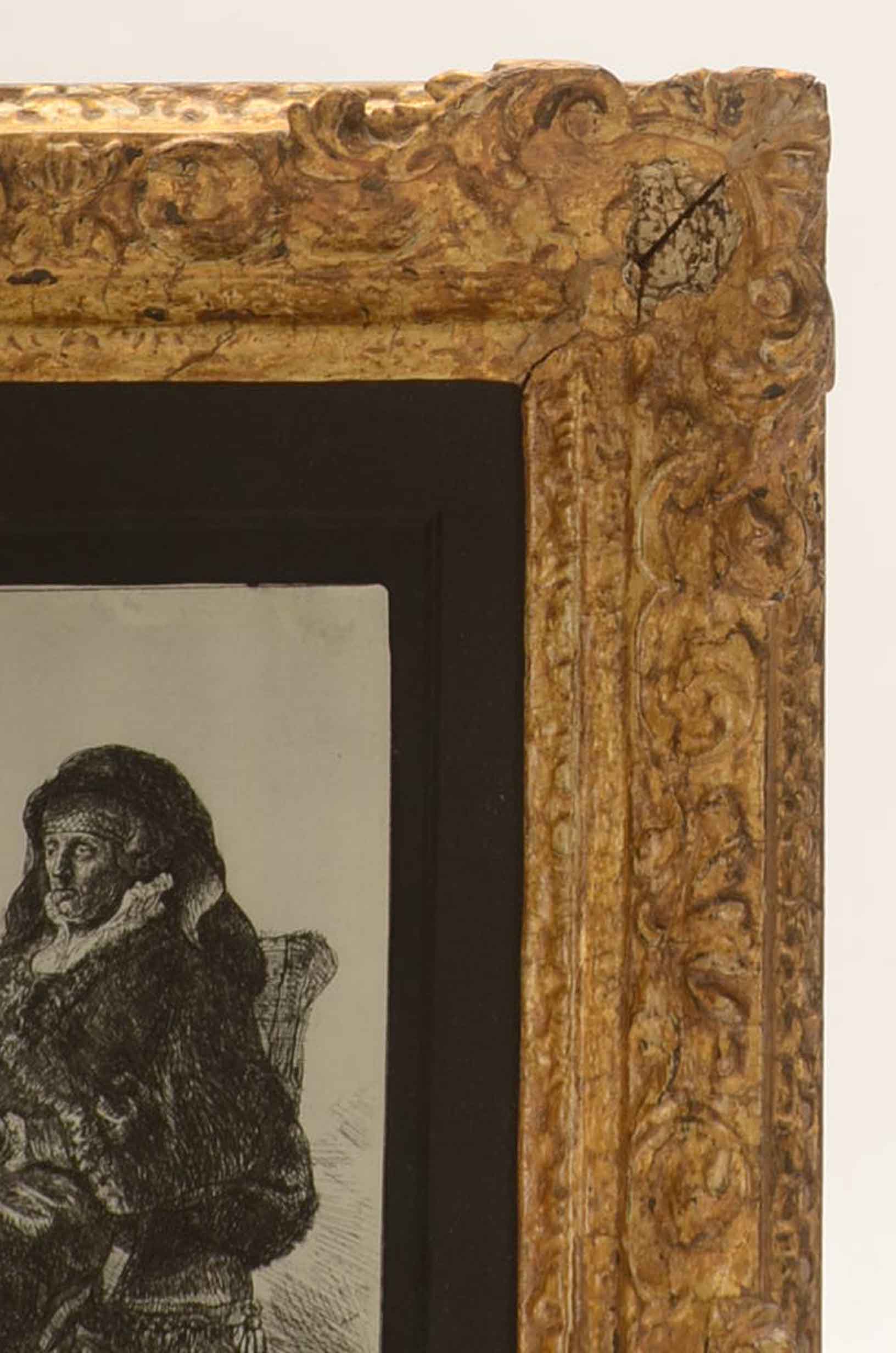 Antique Copy Etching After Rembrandt