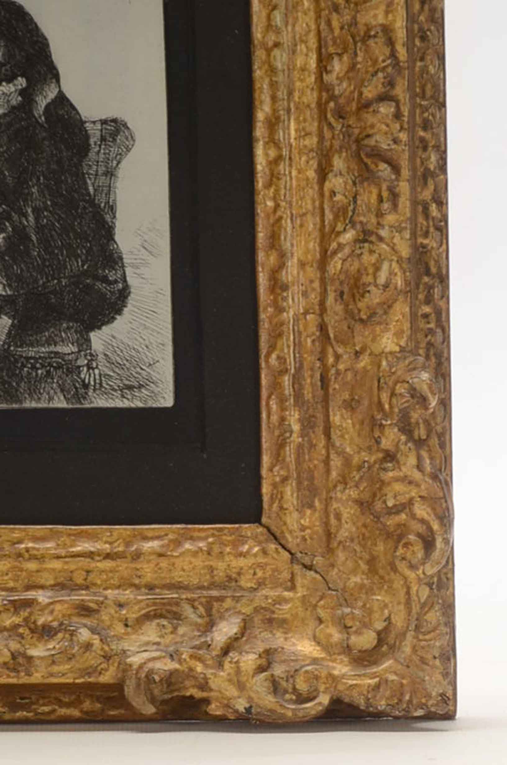 Antique Copy Etching After Rembrandt