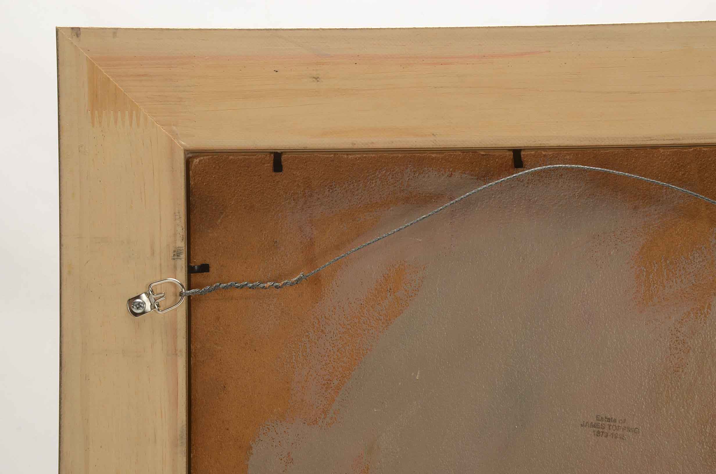 James Topping Oil Painting of a Covered Bridge