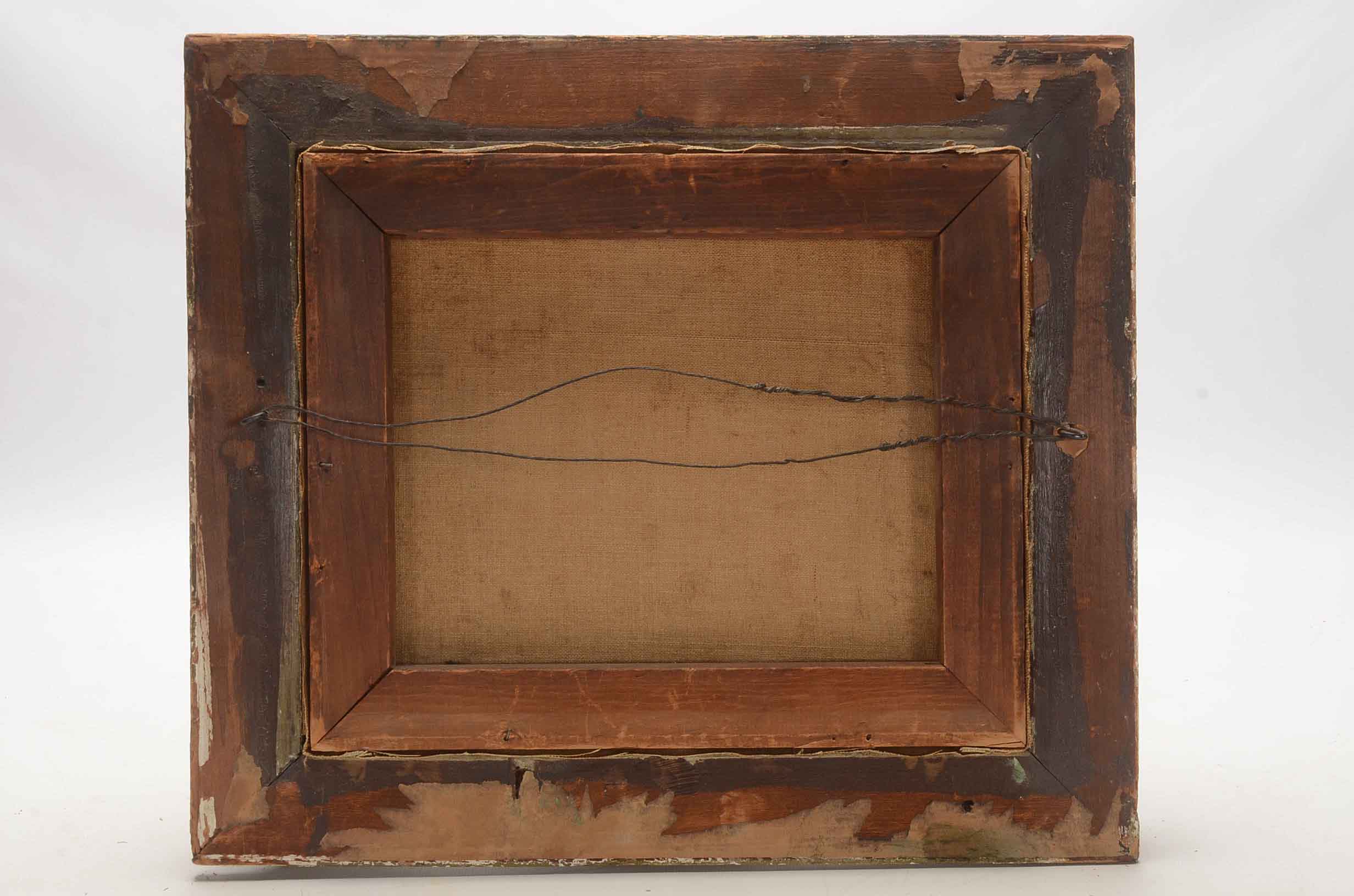 R. Harvey Antique Pastoral Oil Painting on Canvas