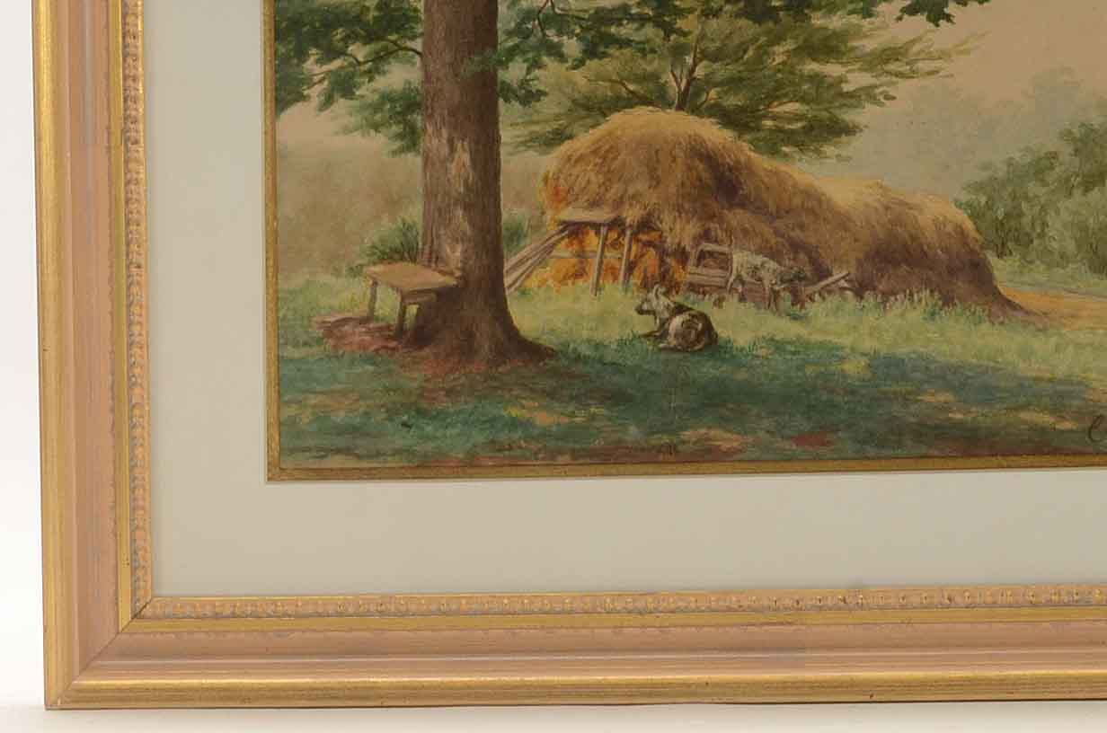 Cordelia A. Bushnell Plimpton Original 19th Century Watercolor Painting