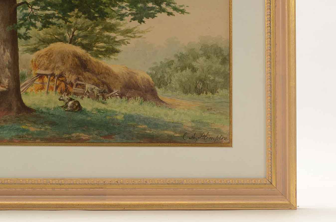 Cordelia A. Bushnell Plimpton Original 19th Century Watercolor Painting