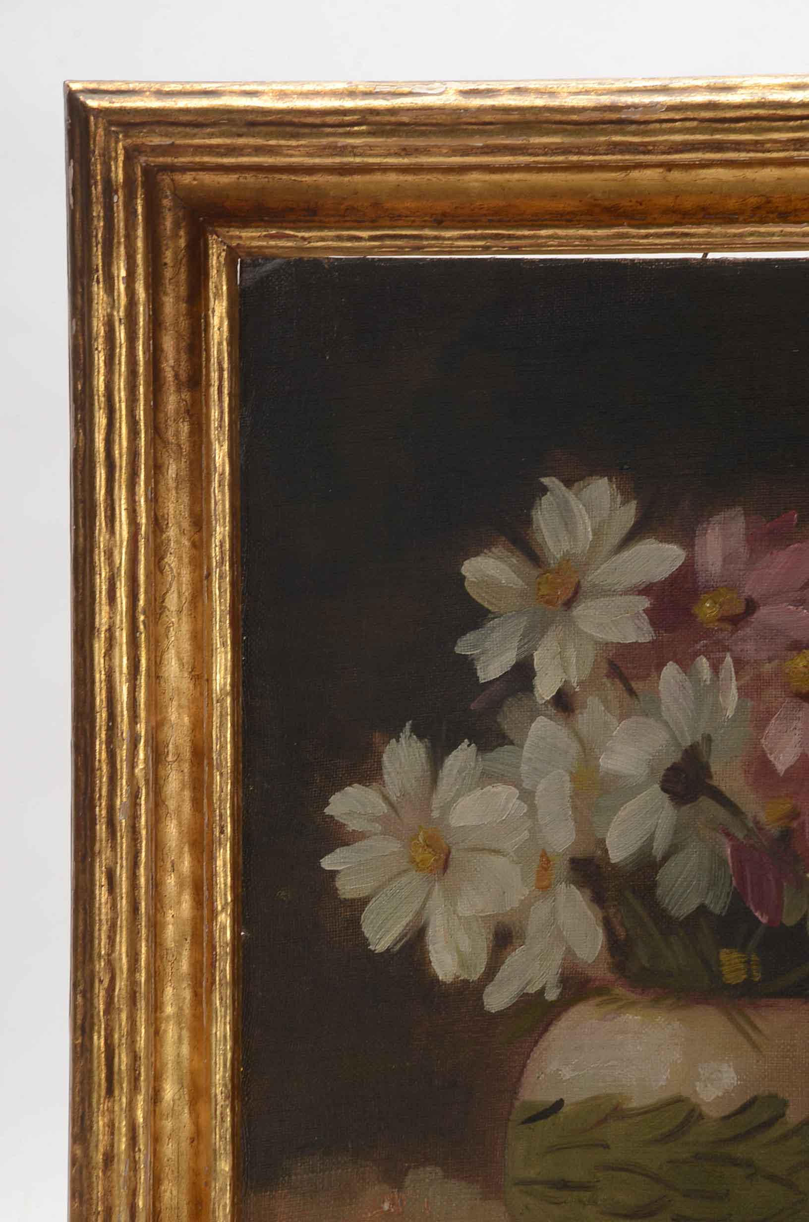 Martin Rettig Original Oil on Canvas Board Floral Still Life