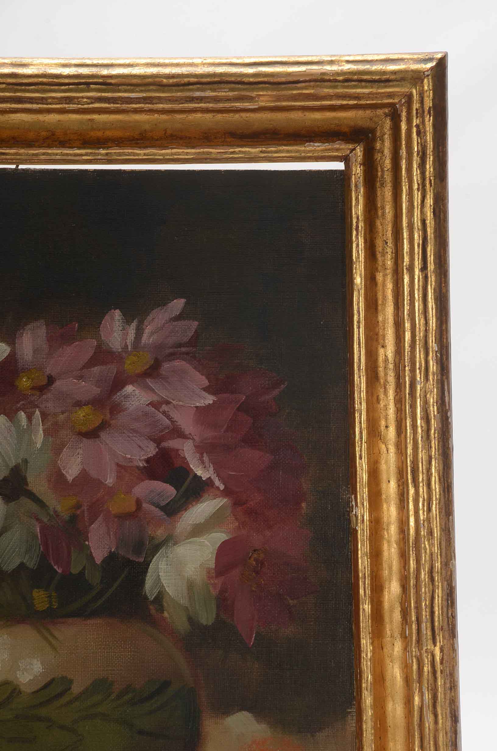 Martin Rettig Original Oil on Canvas Board Floral Still Life