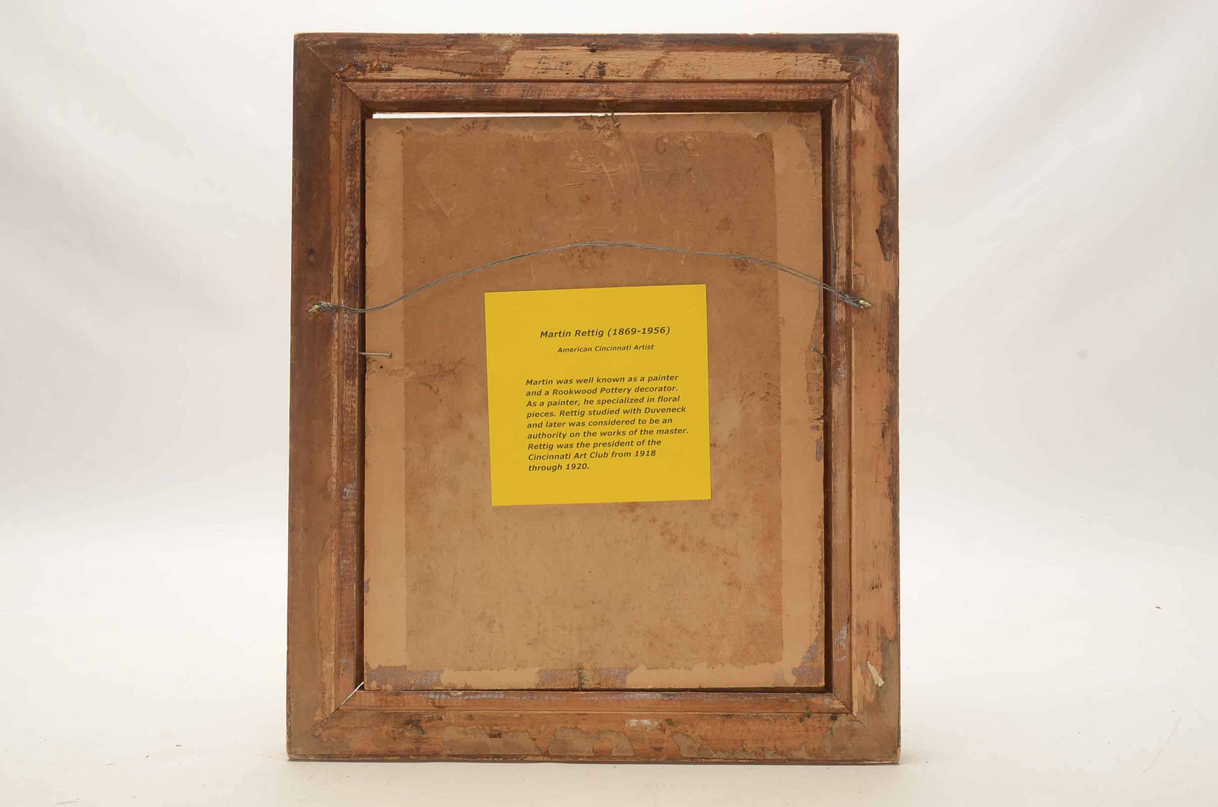 Martin Rettig Original Oil on Canvas Board Floral Still Life