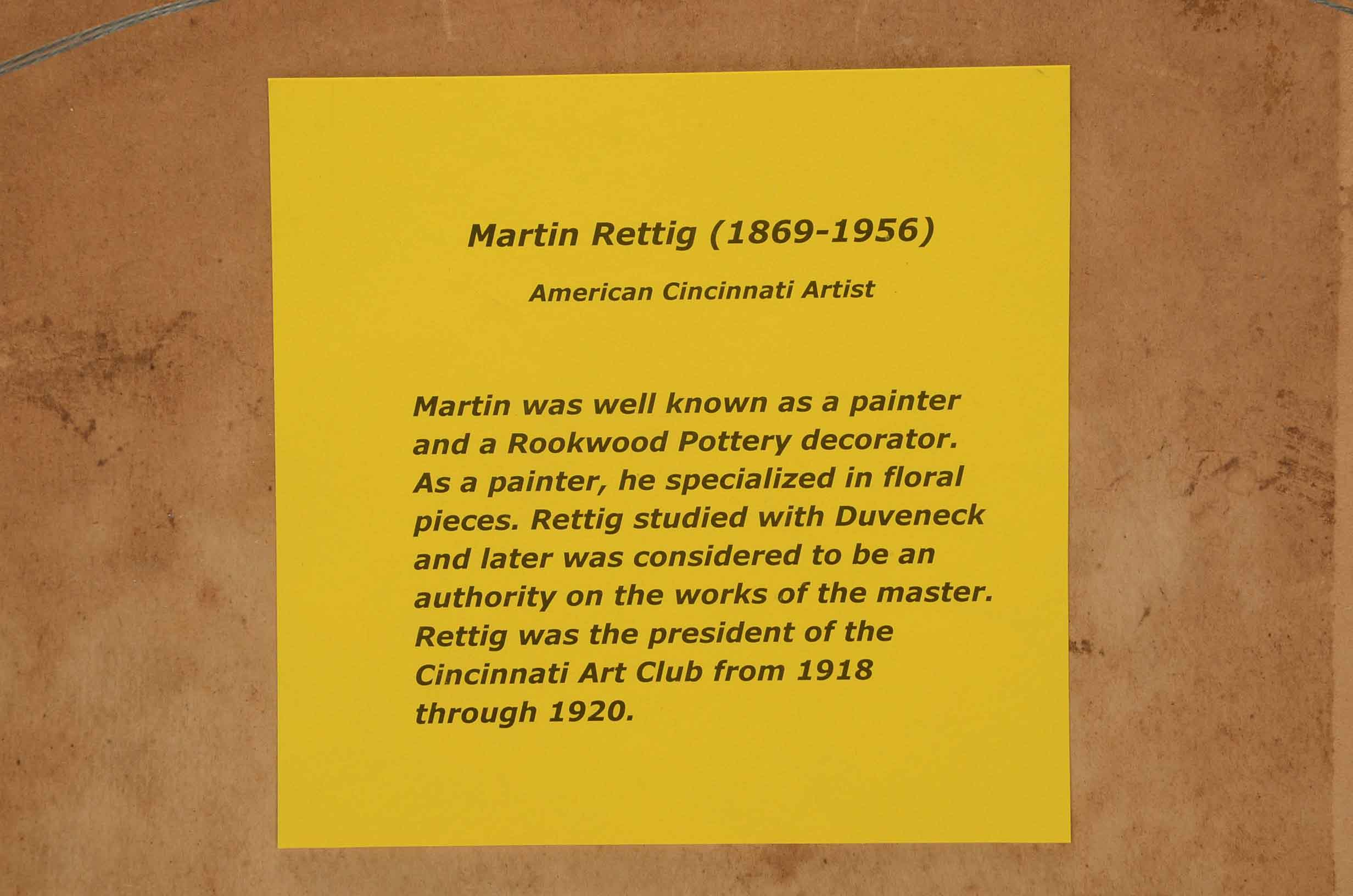 Martin Rettig Original Oil on Canvas Board Floral Still Life