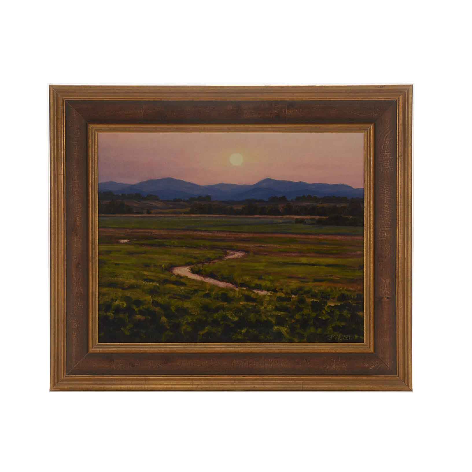 Stephen Smalzel Oil Painting on Board "Sunset by Carbondale"