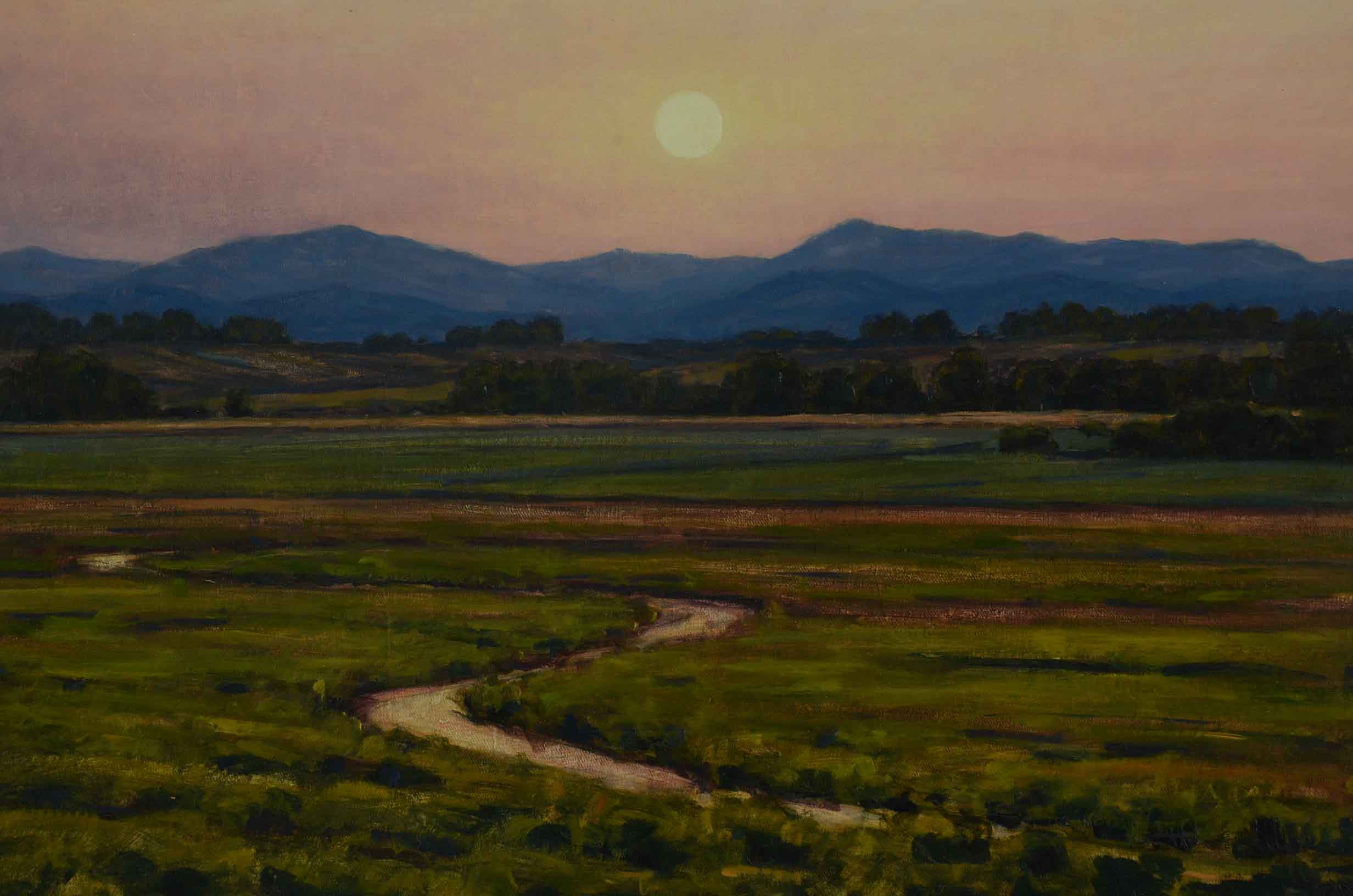 Stephen Smalzel Oil Painting on Board "Sunset by Carbondale"