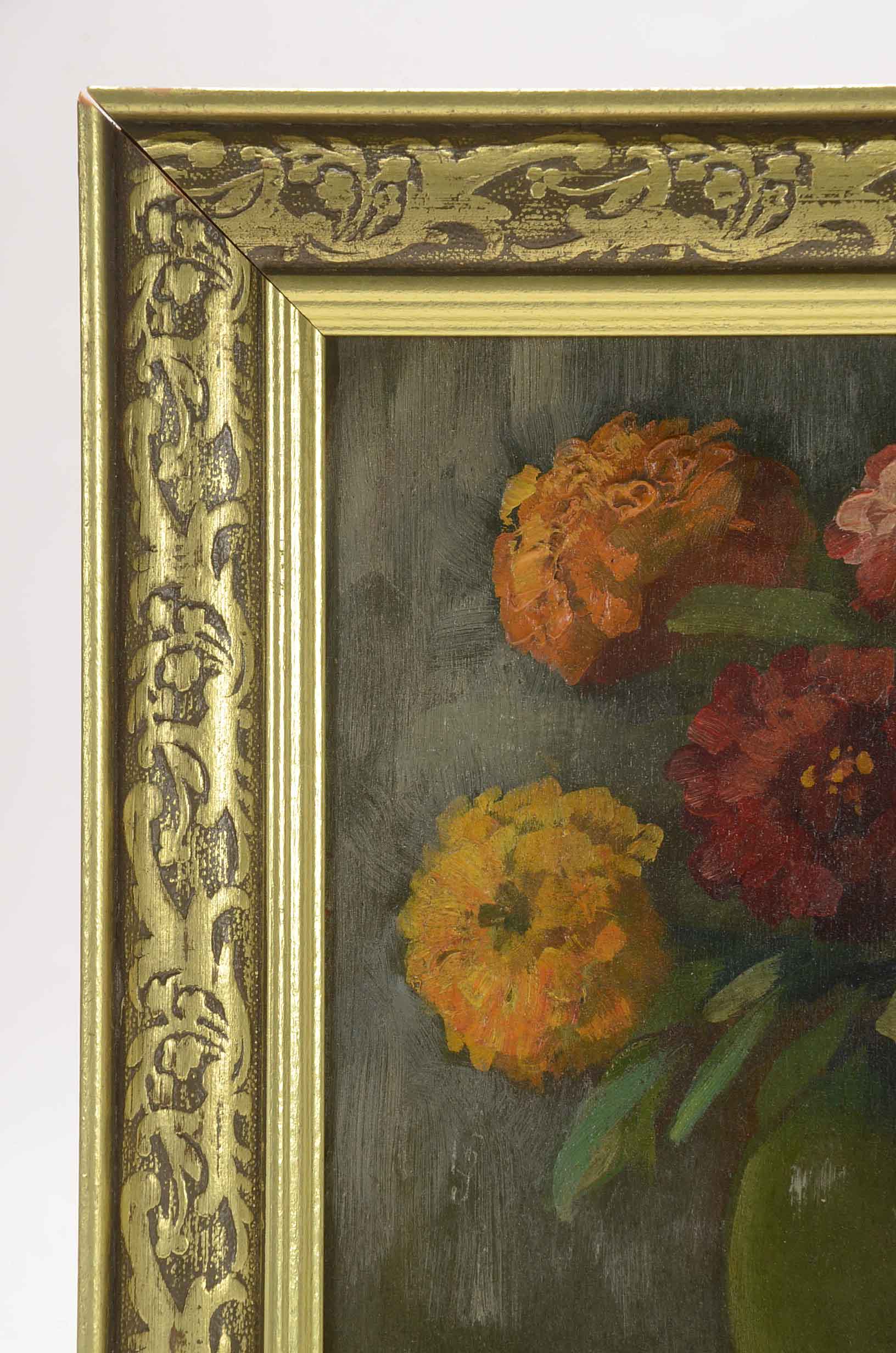 Martin Rettig Signed Oil Painting of a Still Life with Flowers