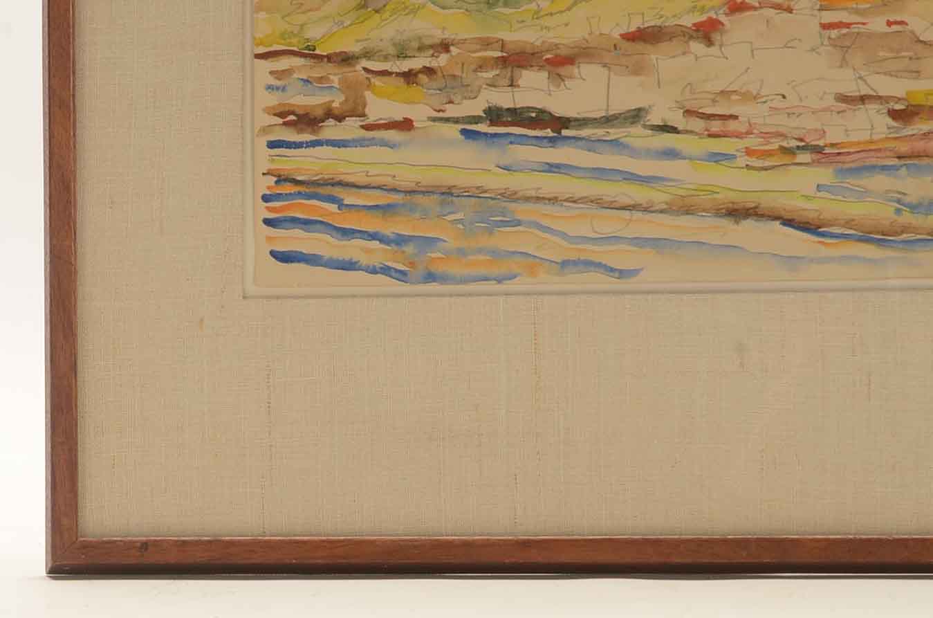 Ludwig Mestler Original Watercolor Landscape Painting on Paper
