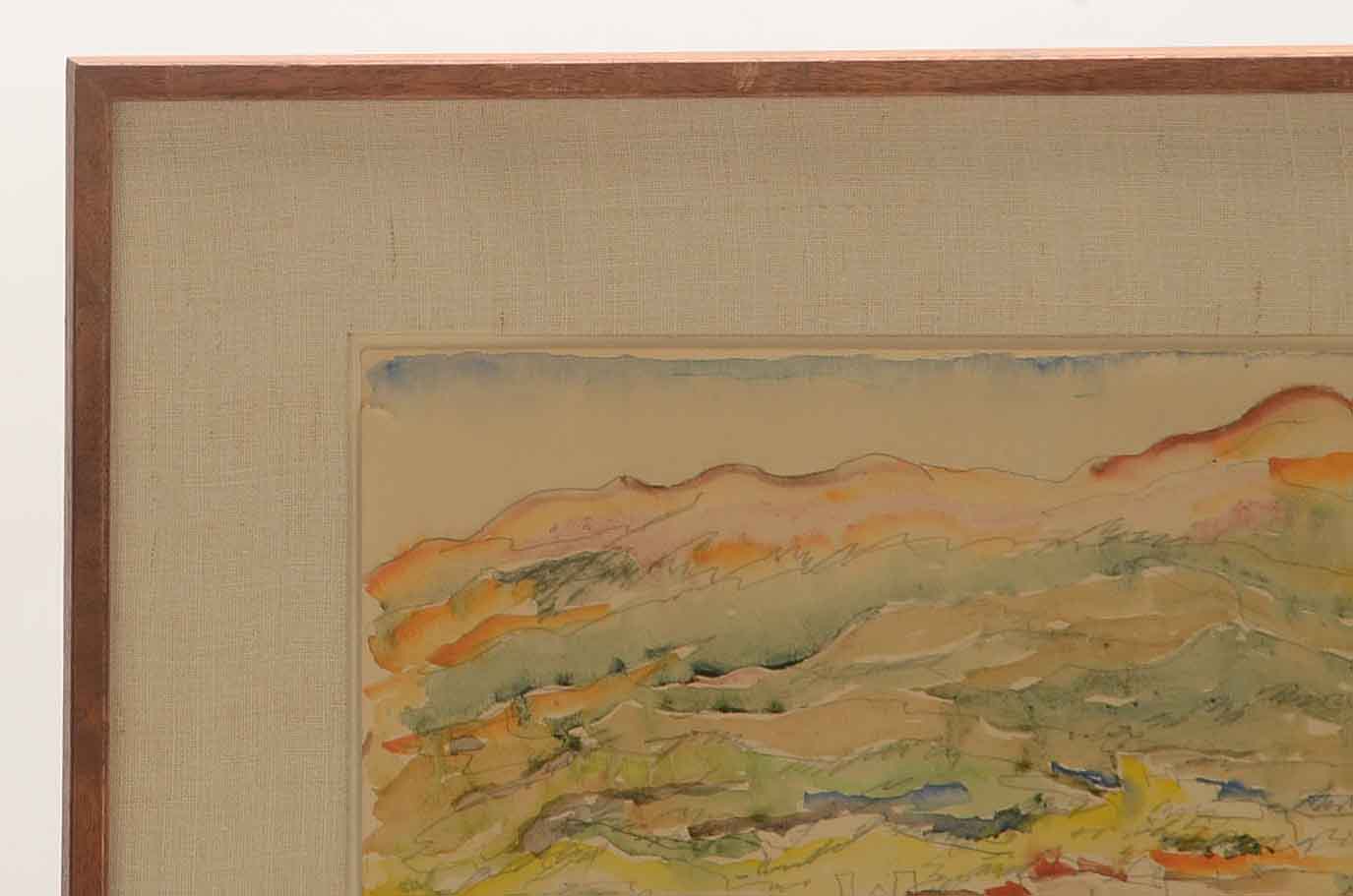 Ludwig Mestler Original Watercolor Landscape Painting on Paper