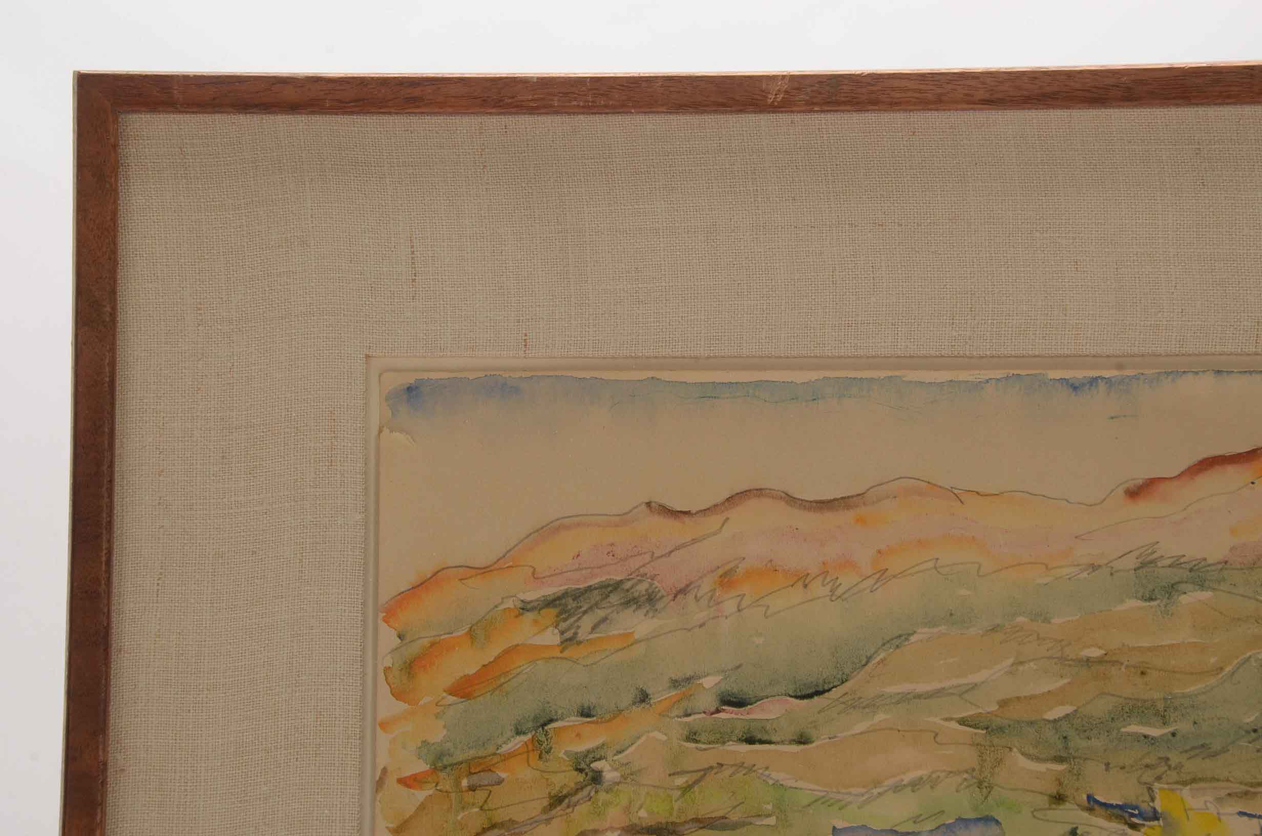 Ludwig Mestler Original Watercolor Landscape Painting on Paper