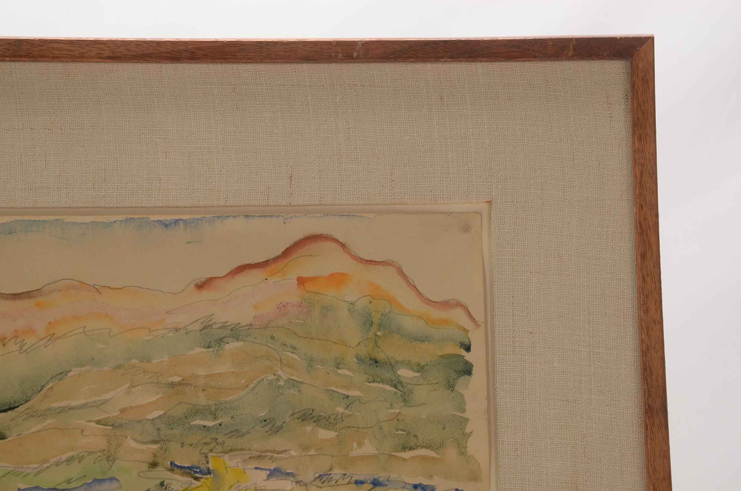 Ludwig Mestler Original Watercolor Landscape Painting on Paper