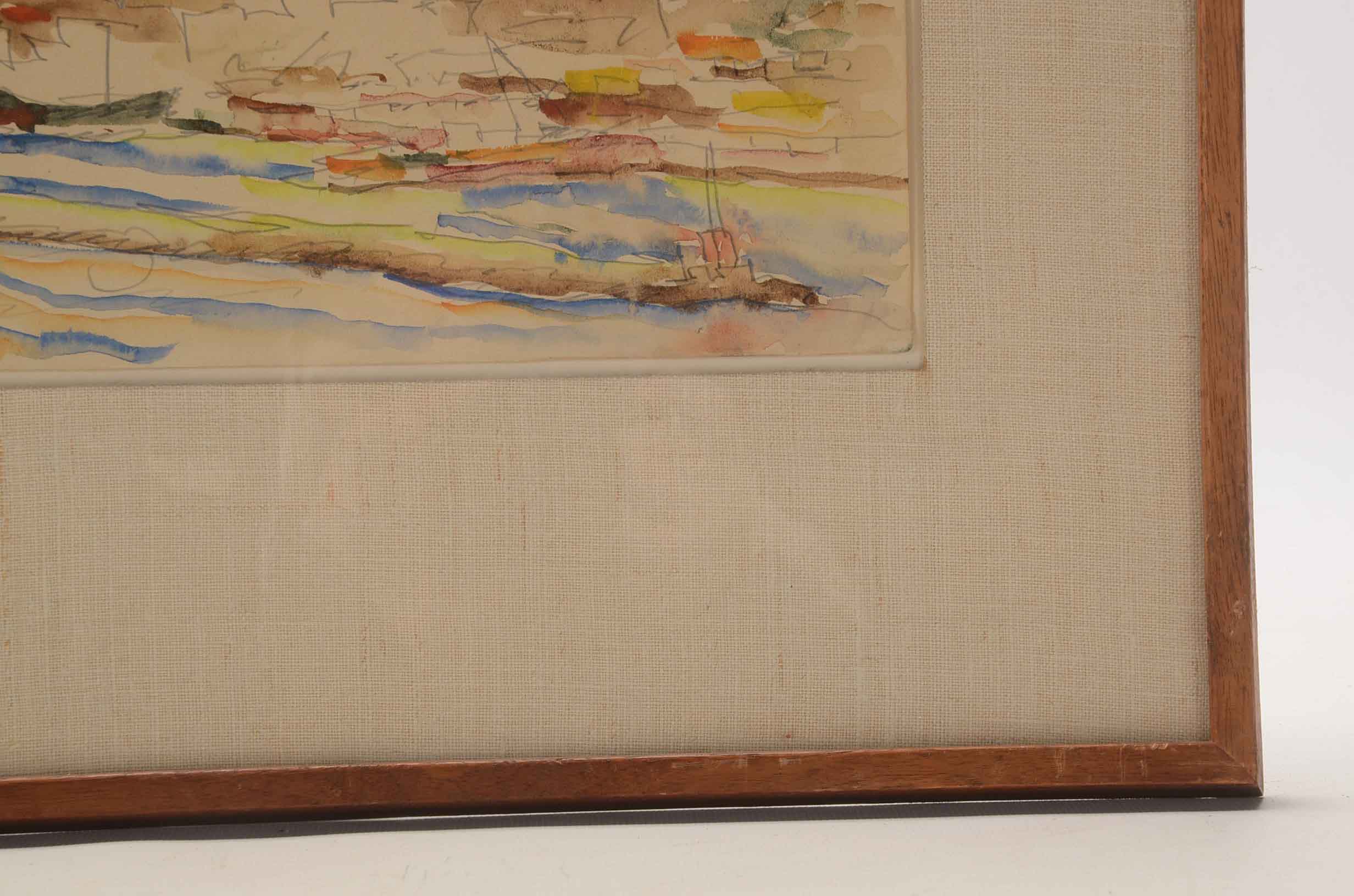 Ludwig Mestler Original Watercolor Landscape Painting on Paper