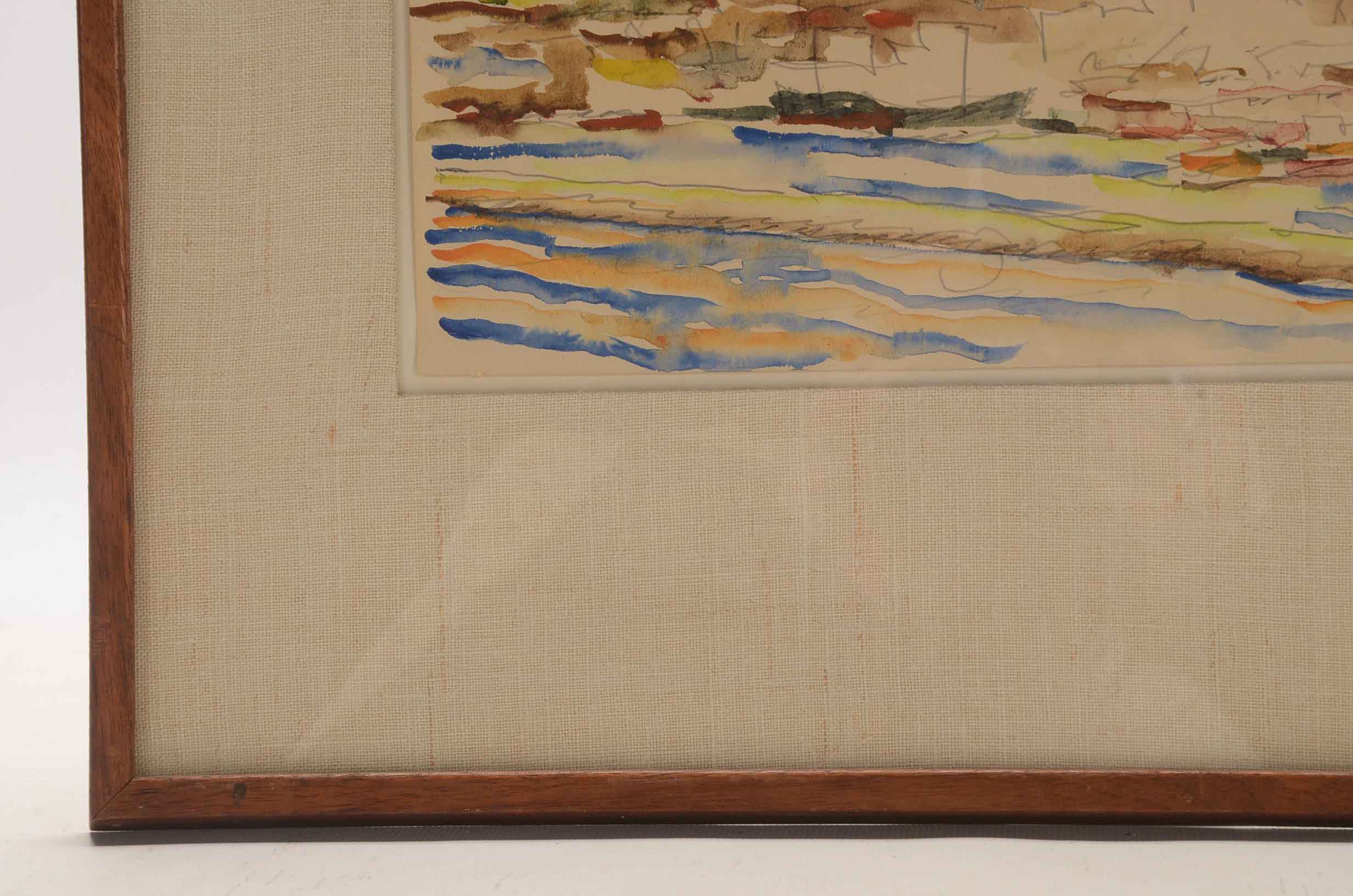 Ludwig Mestler Original Watercolor Landscape Painting on Paper