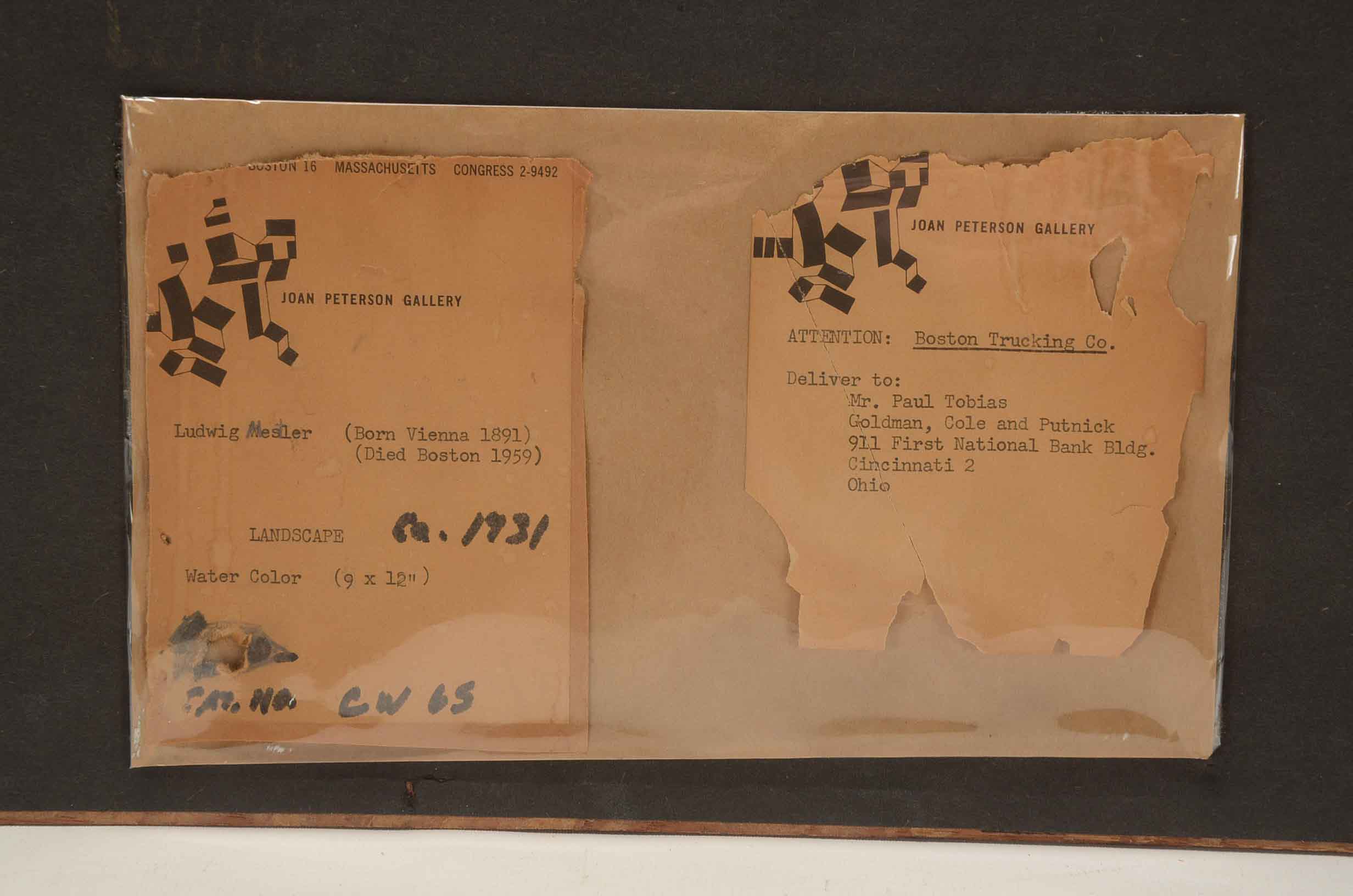 Ludwig Mestler Original Watercolor Landscape Painting on Paper