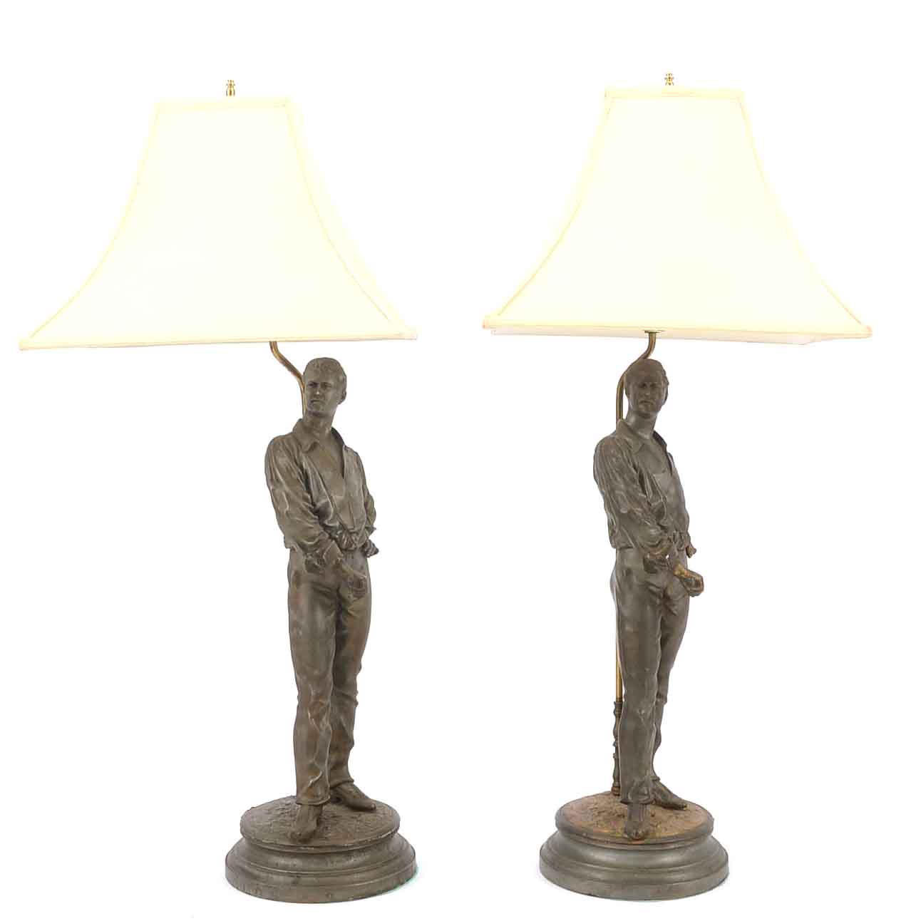 Matching Lamps After Masse's "Escrimeurs"