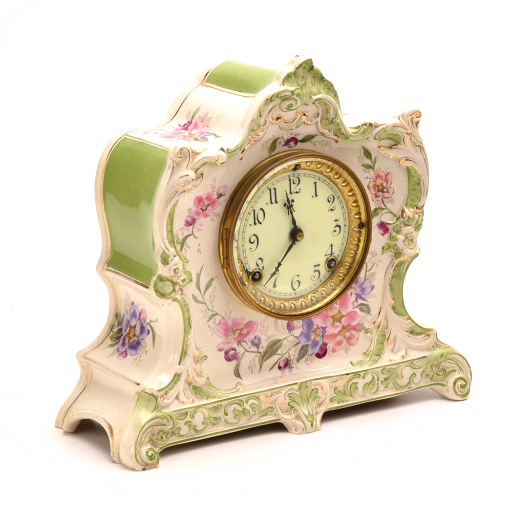 1880s Ansonia Royal Bonn Mantel Clock