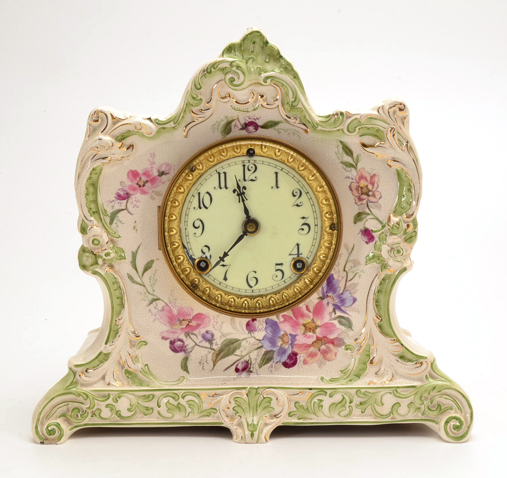 1880s Ansonia Royal Bonn Mantel Clock