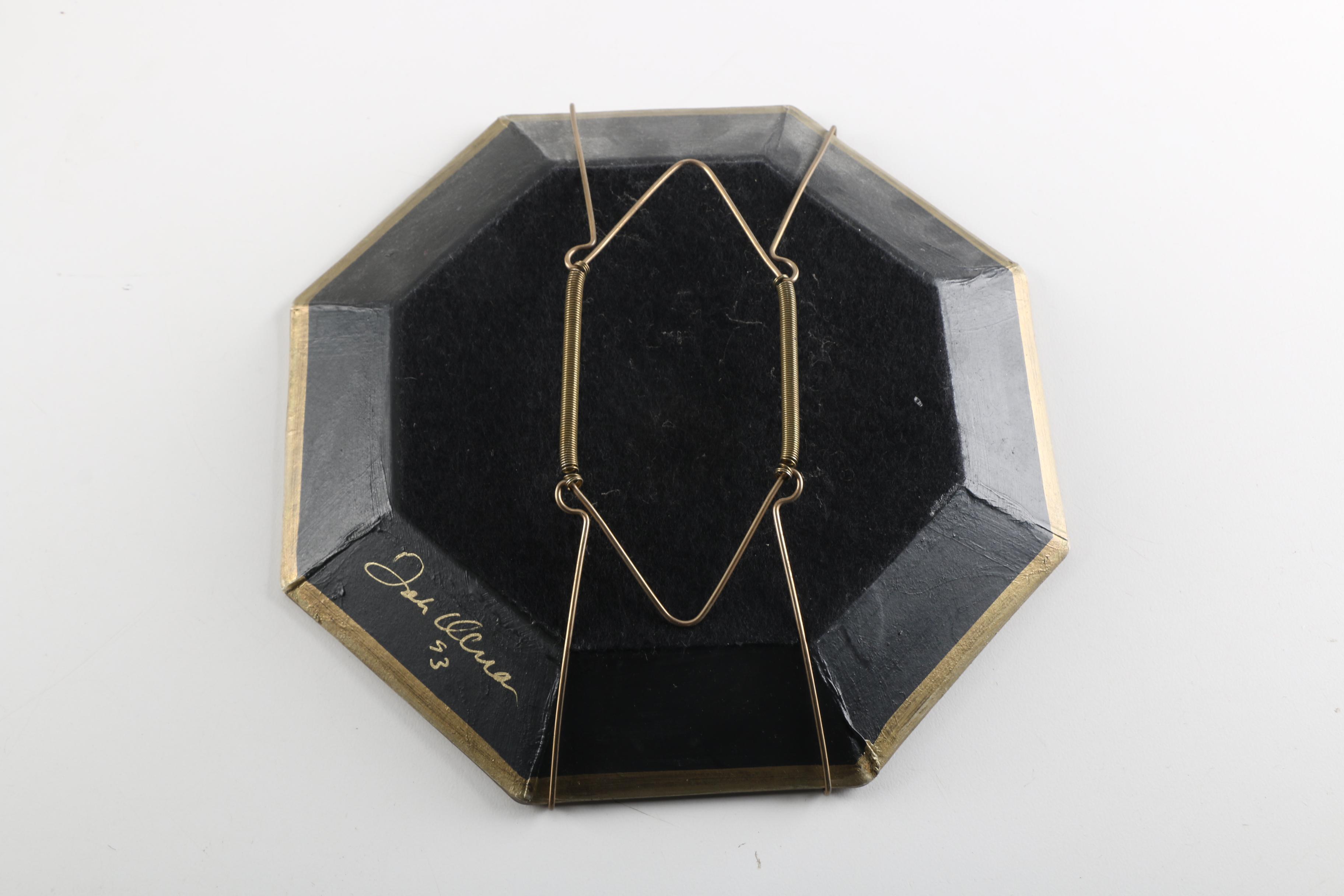 Signed John Derian Plates with Late 19th Century Victorian Majolica Plate