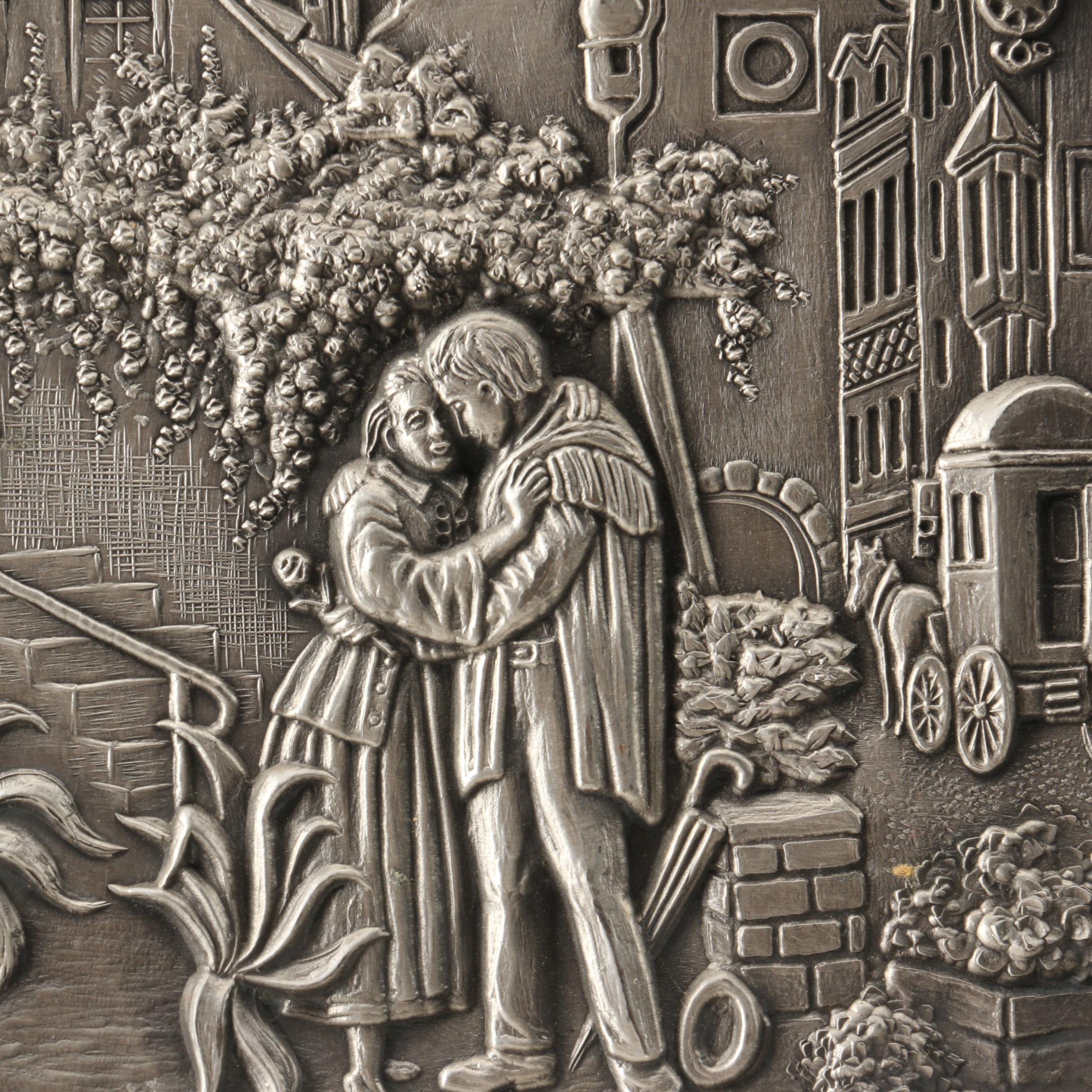 Artina and BMF Decorative German Pewter Plates