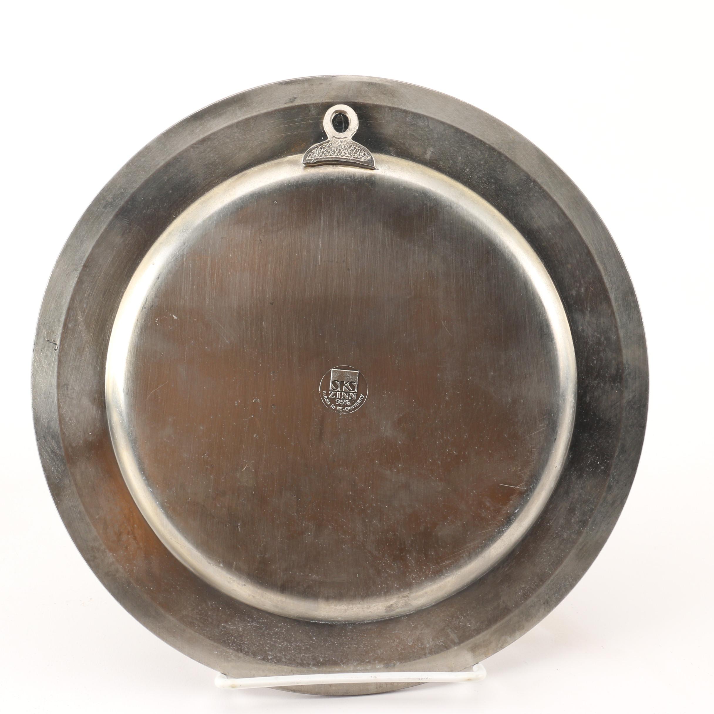 Artina and BMF Decorative German Pewter Plates