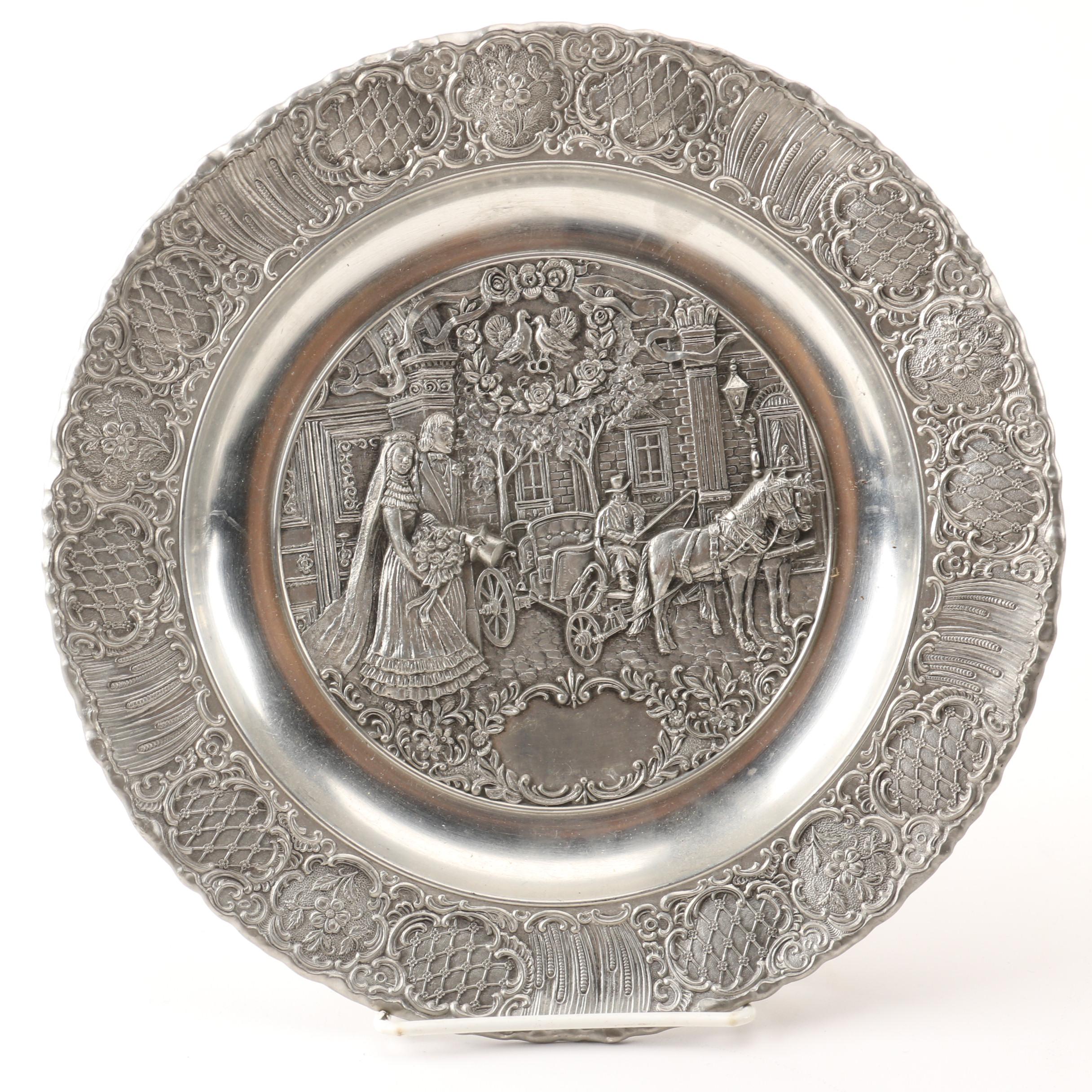 Artina and BMF Decorative German Pewter Plates