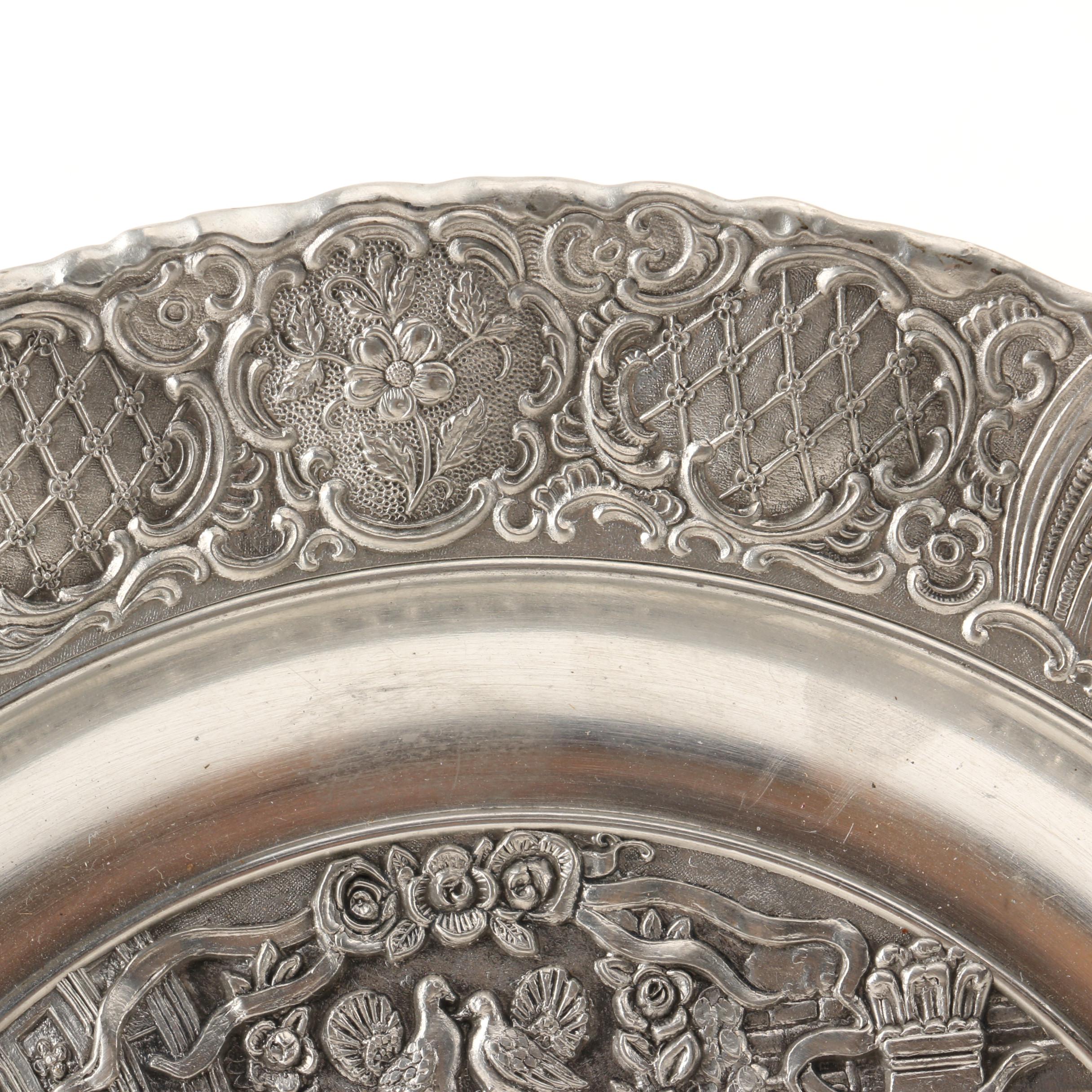 Artina and BMF Decorative German Pewter Plates