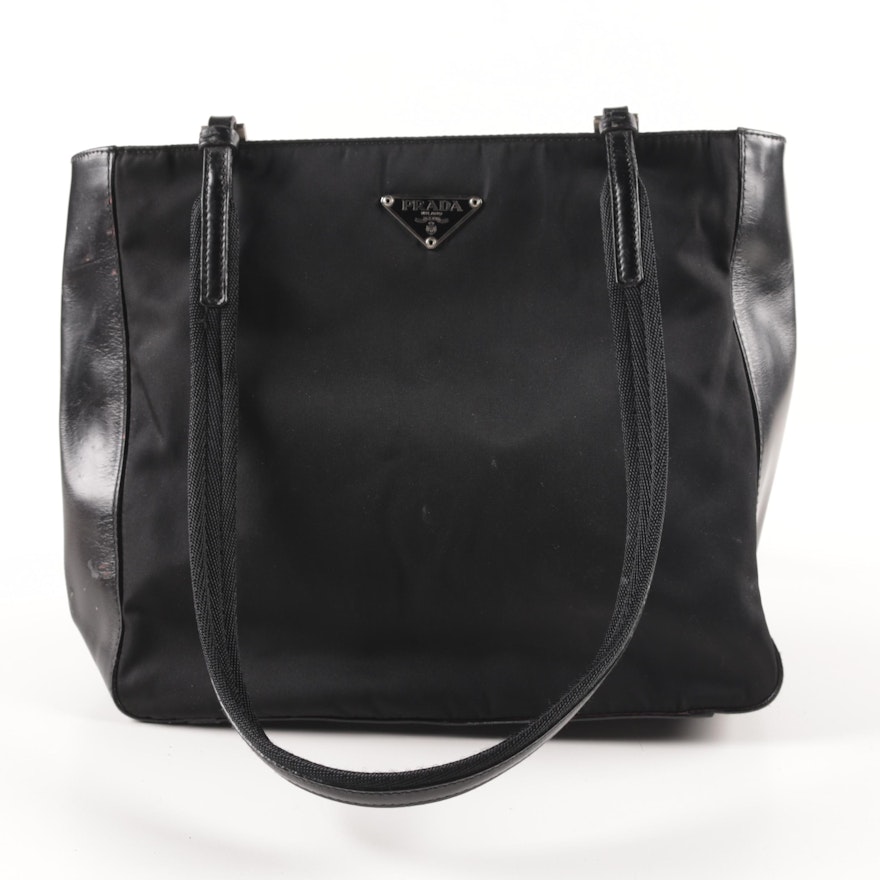 Vintage Prada Black Tote Bag