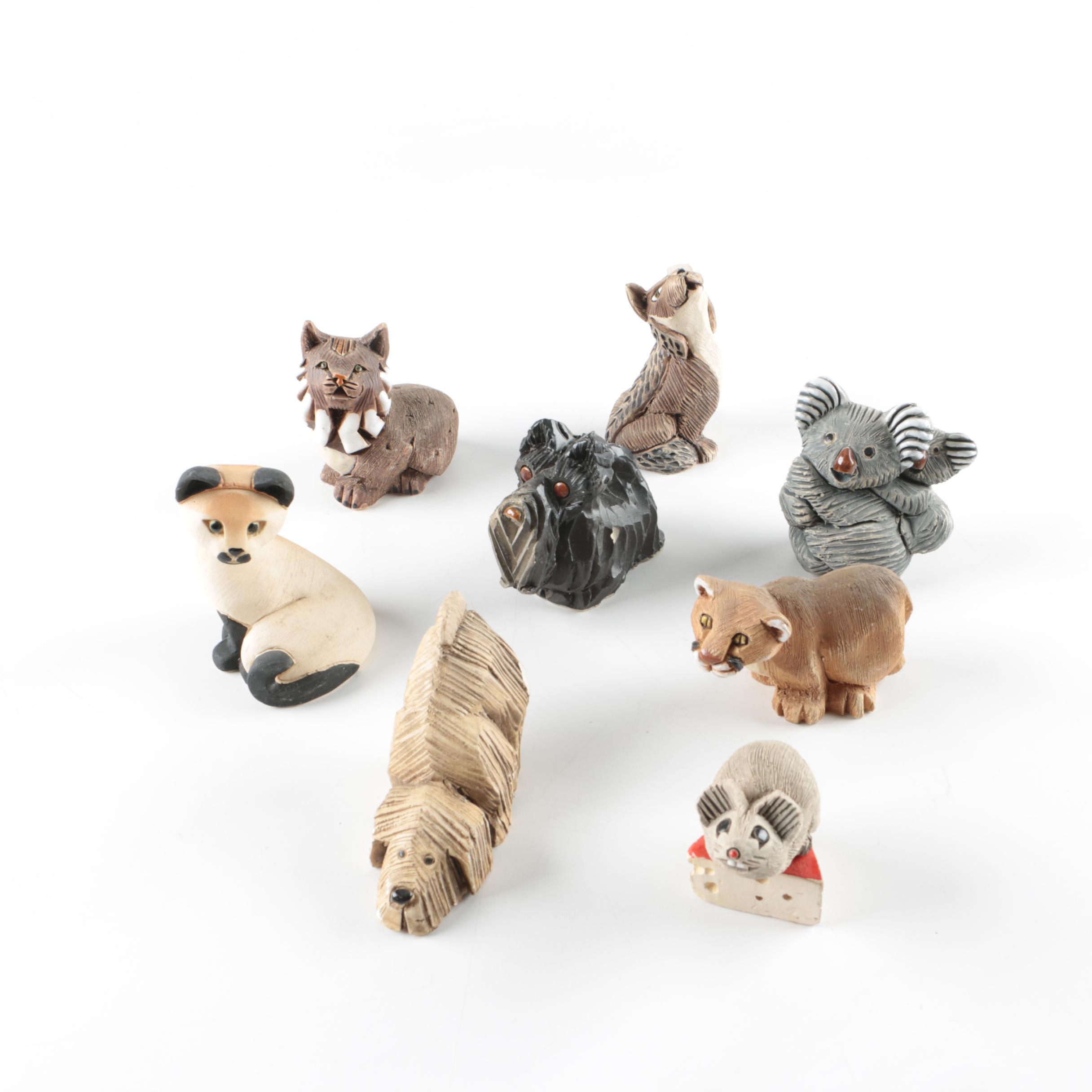 Vintage Artesania Rinconada Ceramic Animal Figurines