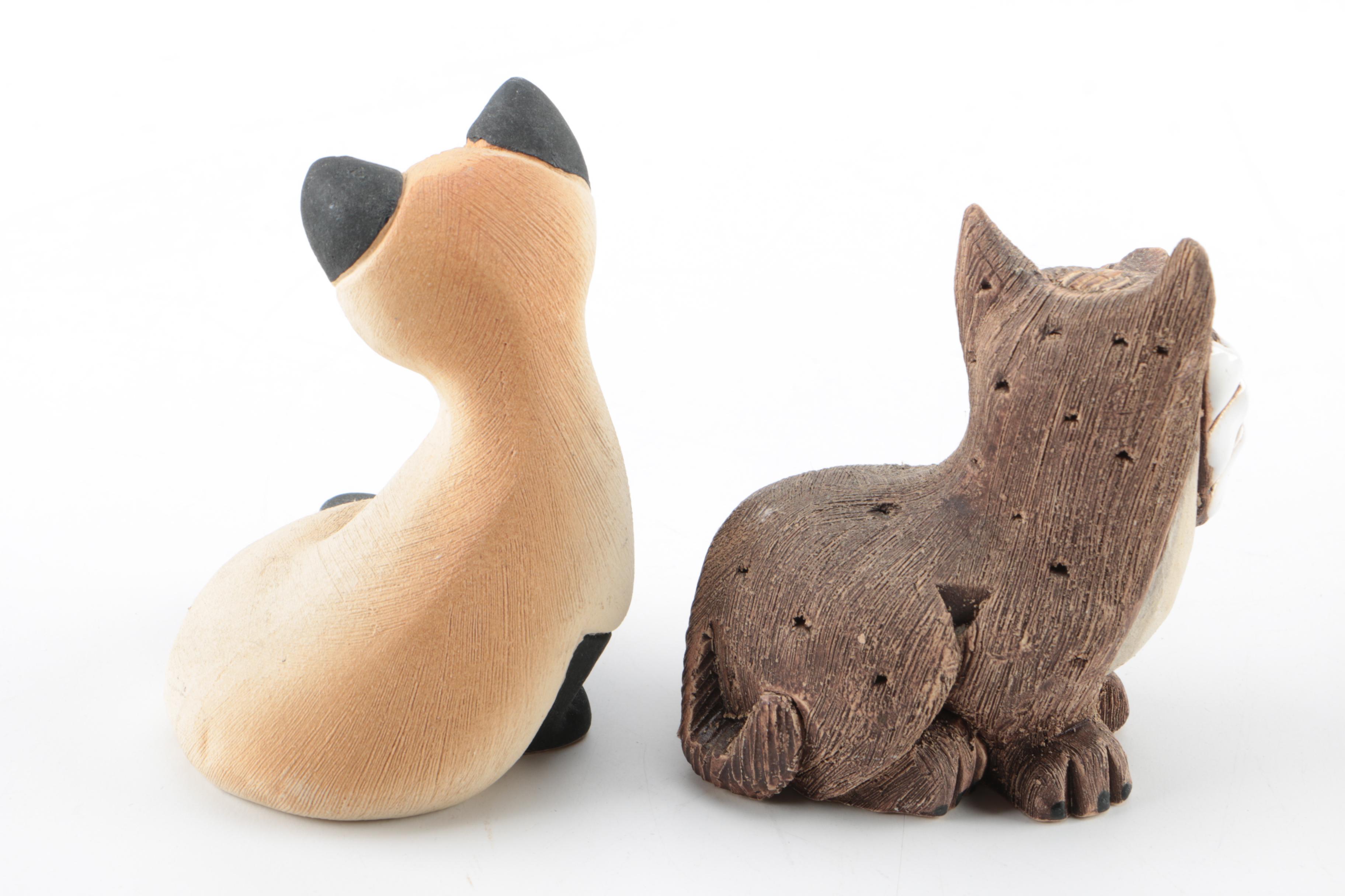 Vintage Artesania Rinconada Ceramic Animal Figurines