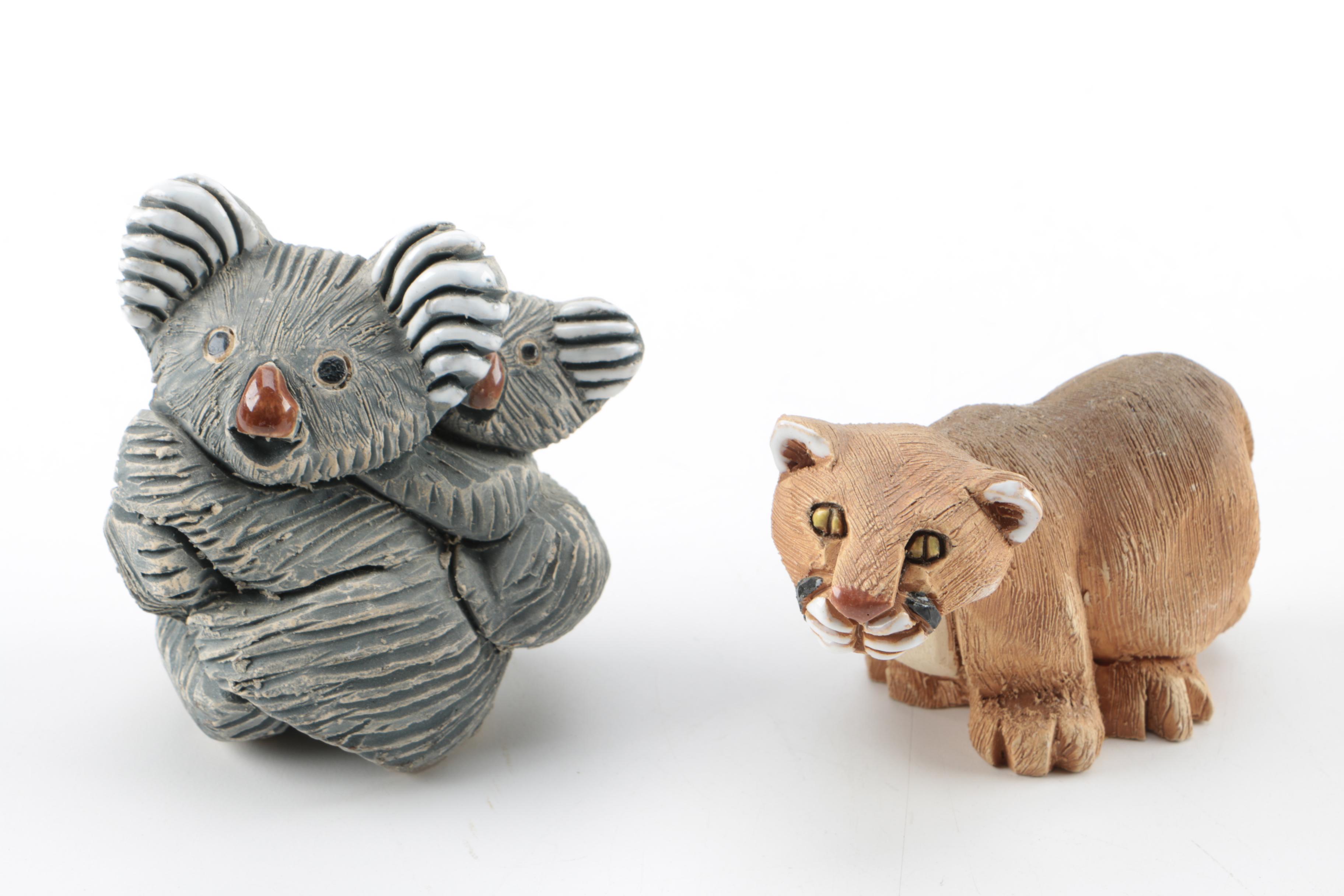 Vintage Artesania Rinconada Ceramic Animal Figurines