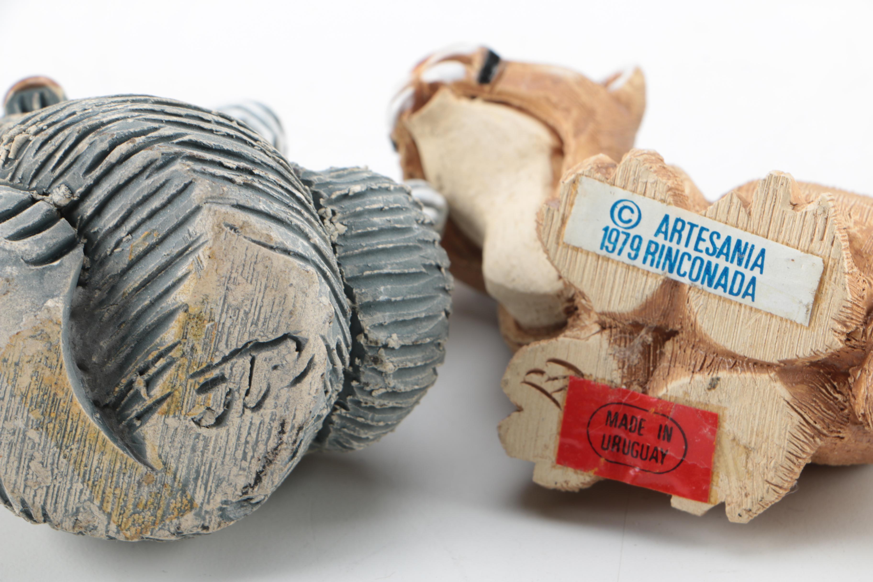 Vintage Artesania Rinconada Ceramic Animal Figurines