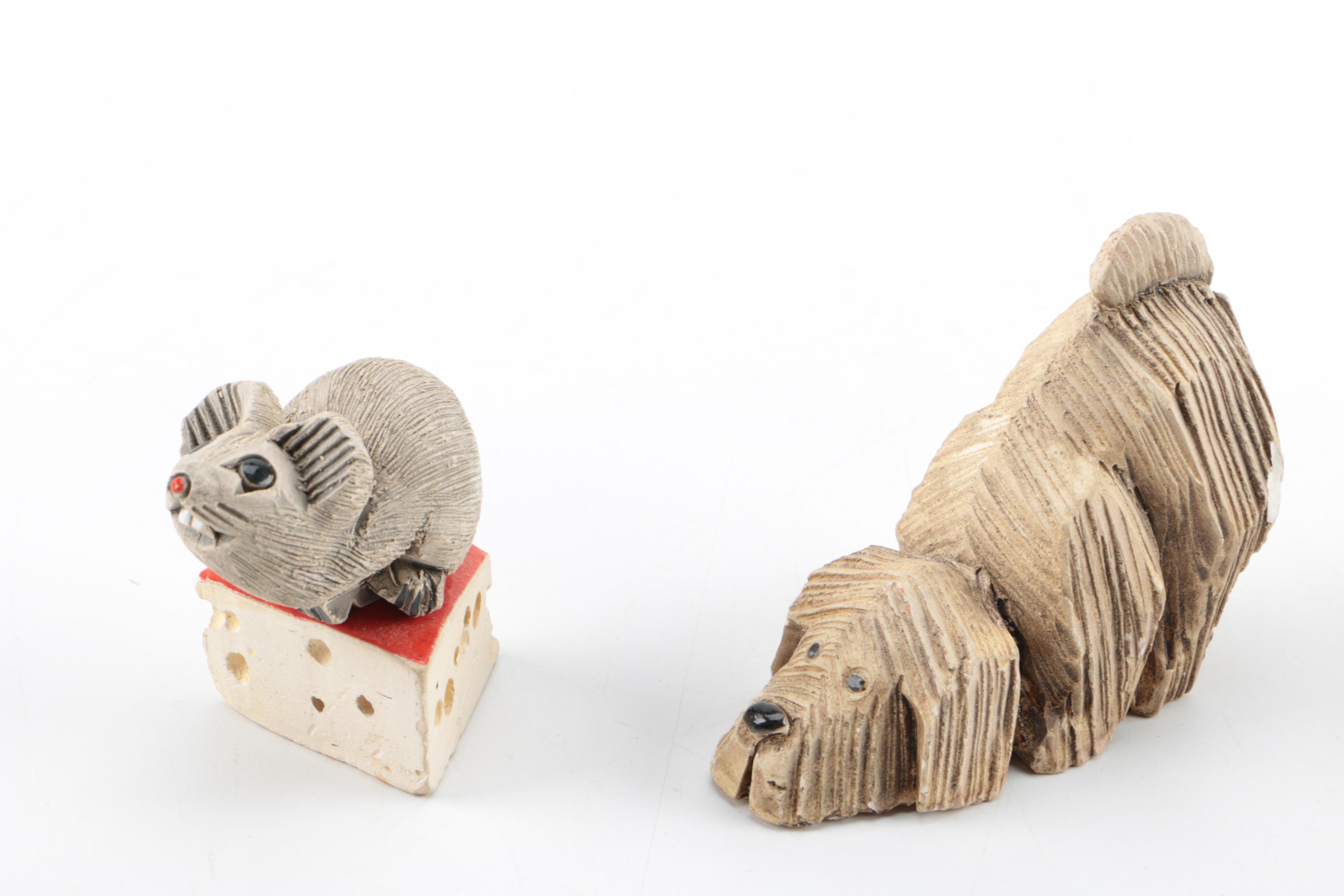 Vintage Artesania Rinconada Ceramic Animal Figurines